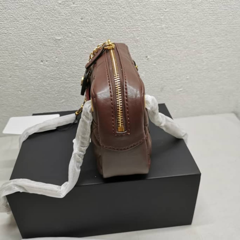 Chanel Mini Camera Case Dark Brown 18Cm As5190 B18306 Nzv43
