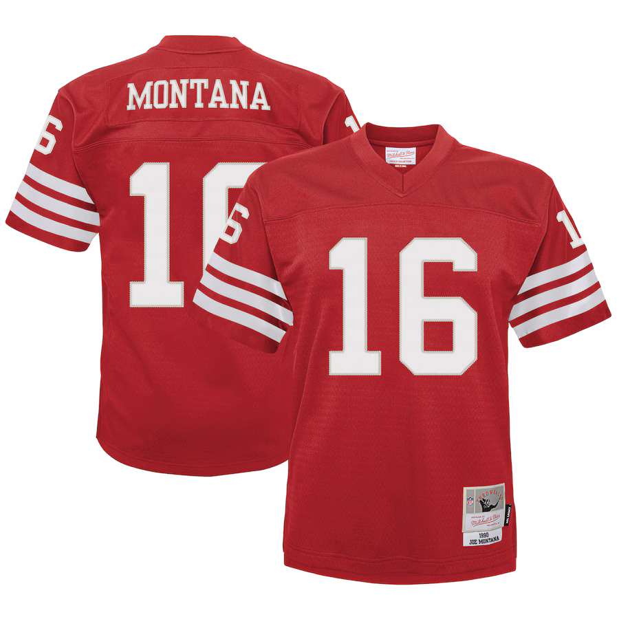 Factory Joe Montana San Francisco 49ers Mitchell & Ness Toddler 1990 Retired Legacy Jersey - Scarlet