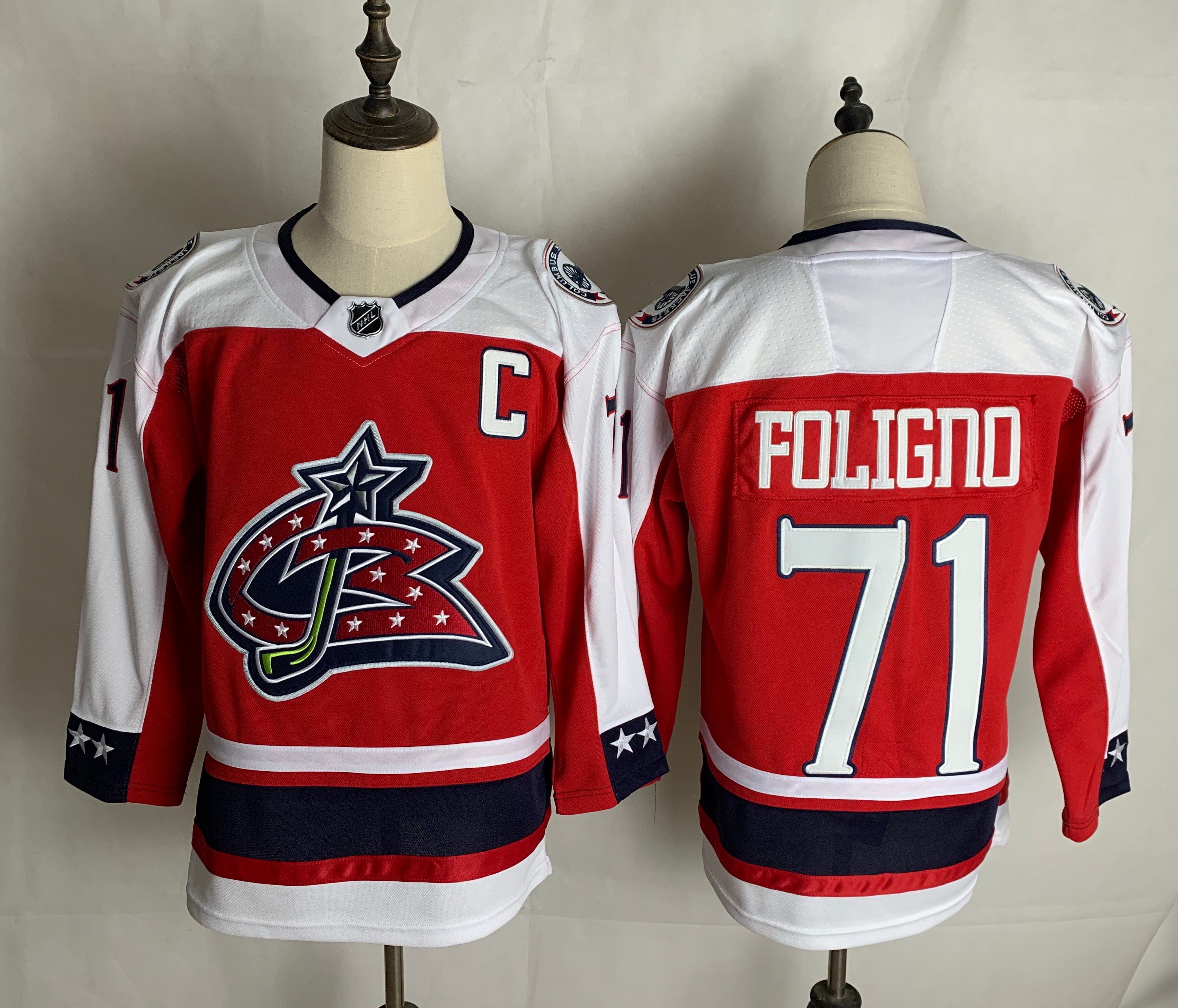 NHL Columbus Blue Jackets FOLIGNO # 71 Jersey