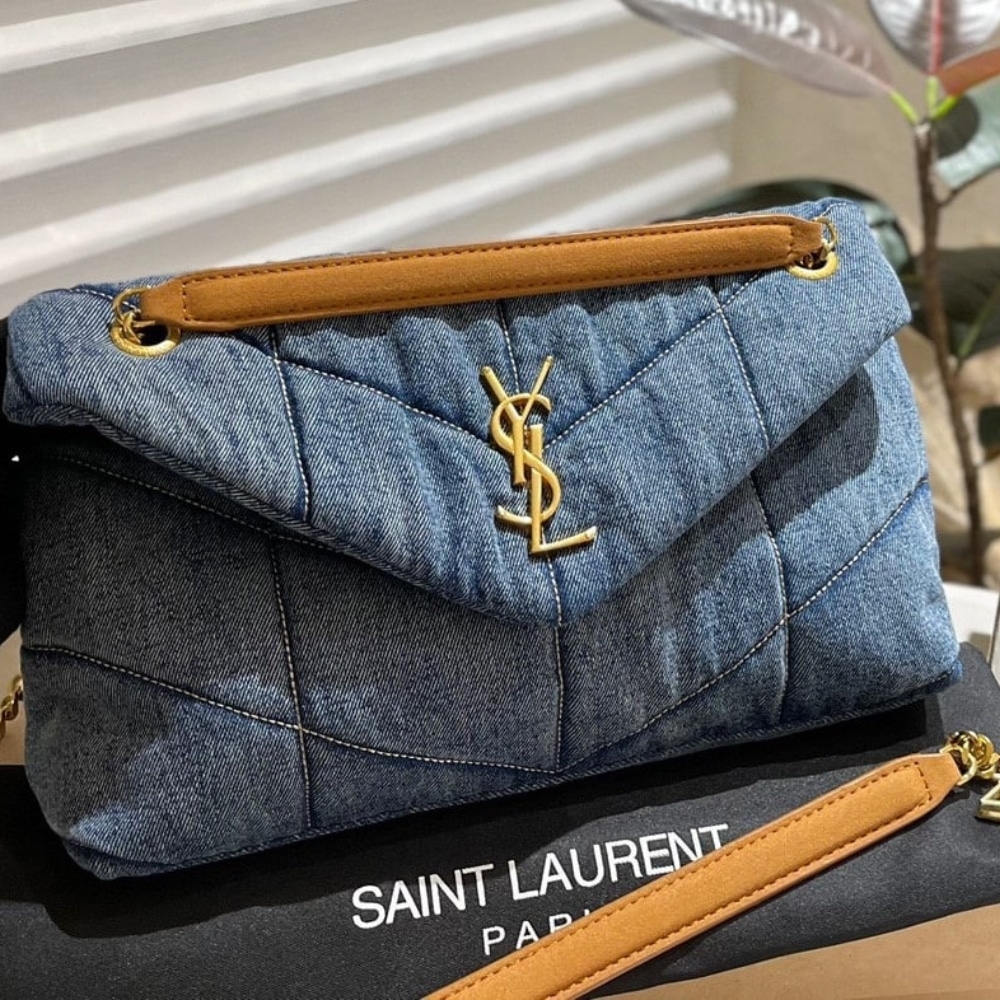 Saint Laurent Puffer Toy Denim Blue 28Cm 7593372PT674575