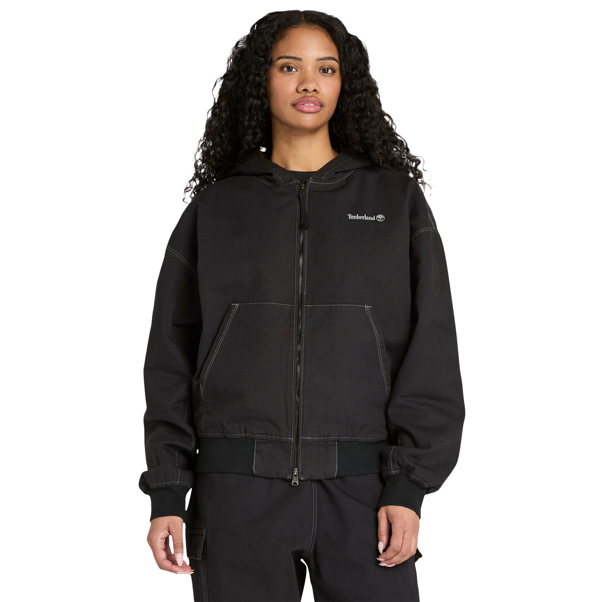 Timberland Washed Duck Canvas Hooded Bomber