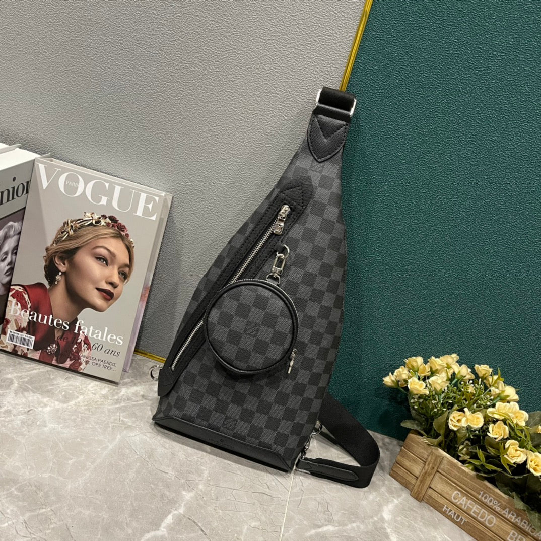Louis Vuitton Duo Sling Bag Caro 42cm Black