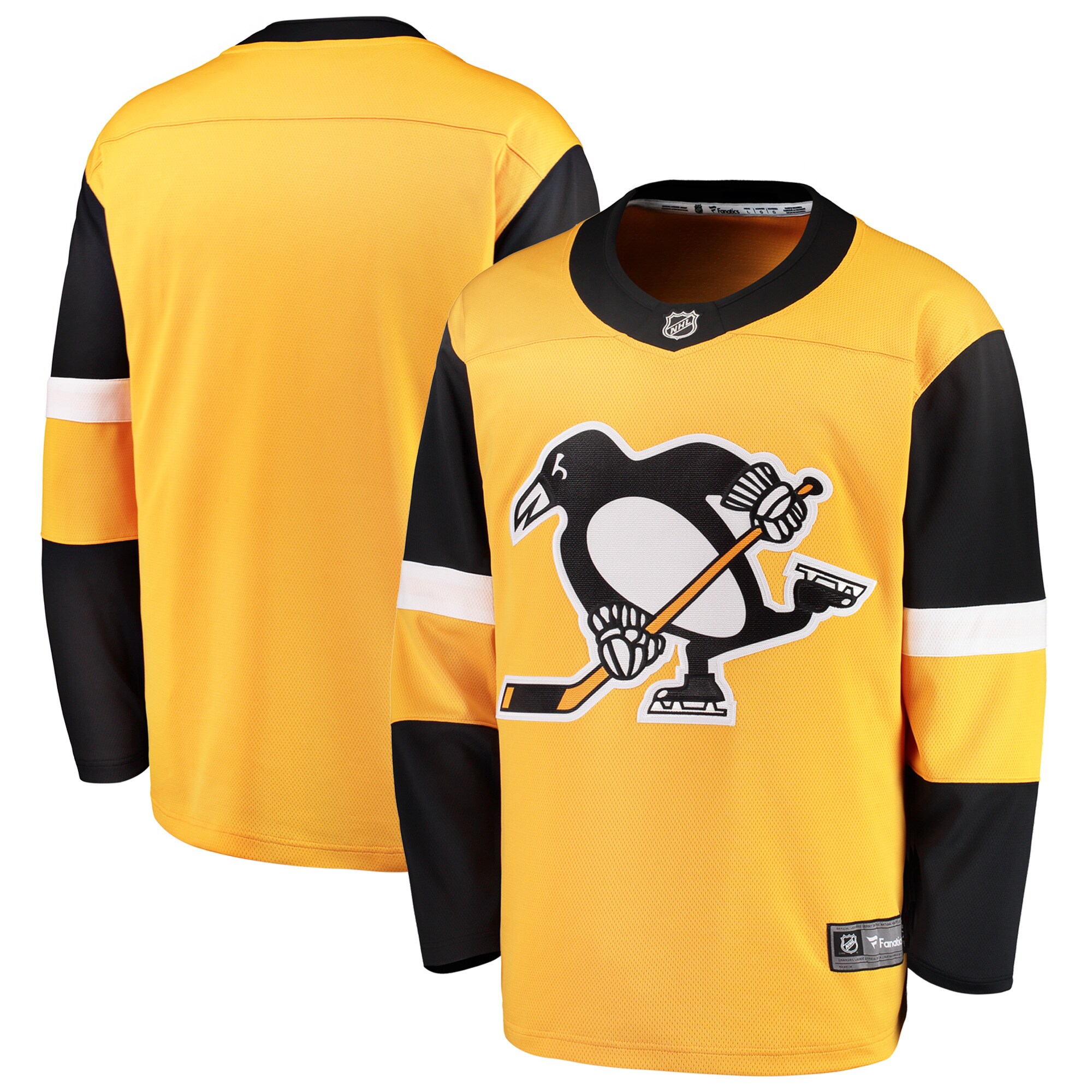 Pittsburgh Penguins Fanatics Youth Alternate Breakaway Jersey – Gold