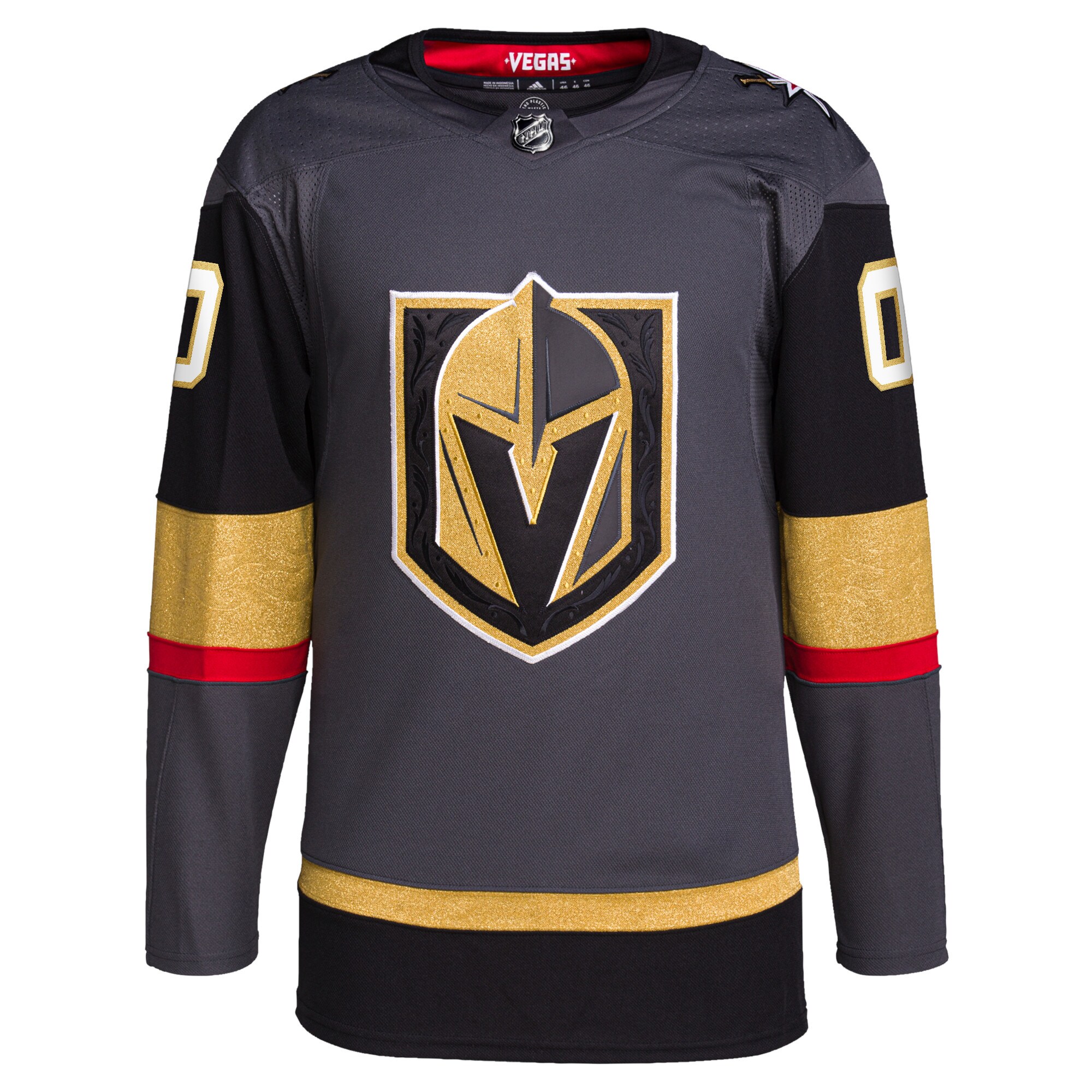 Vegas Golden Knights adidas  Alternate  Primegreen Authentic Custom Jersey – Gray