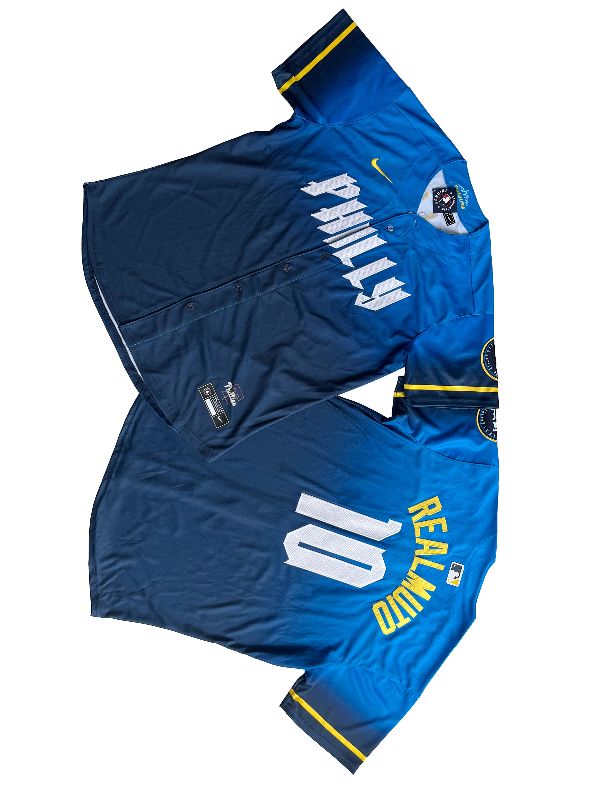 Men's Philadelphia Phillies 10# J.T. Realmuto Nike Blue 2024 City Connect Limited Player Jersey