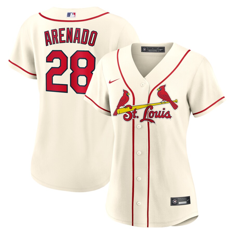 Nolan Arenado St. Louis Cardinals Women's Alternate Player Jersey Cream