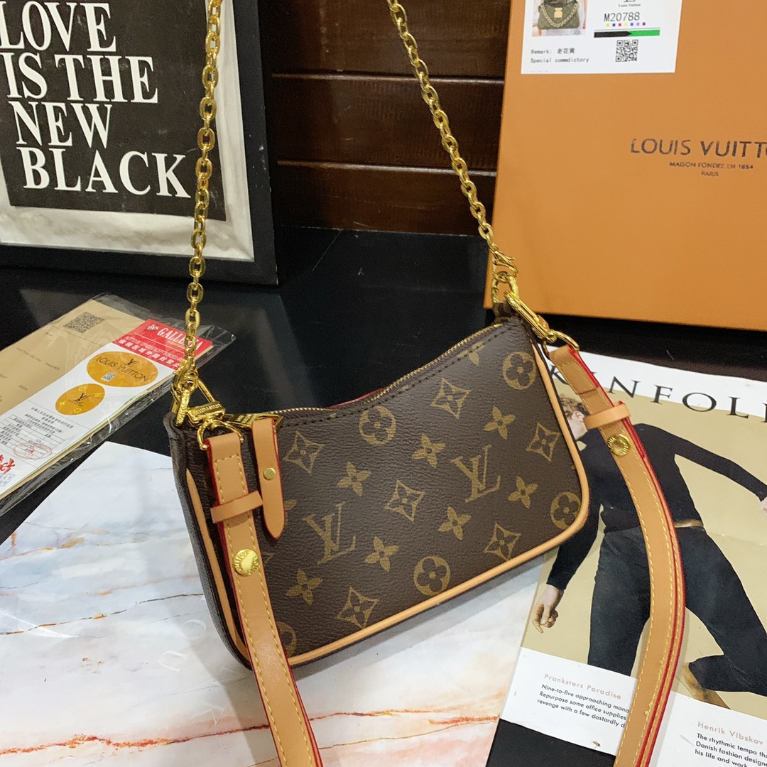 Louis Vuitton Monogram Pochette Brown 20Cm