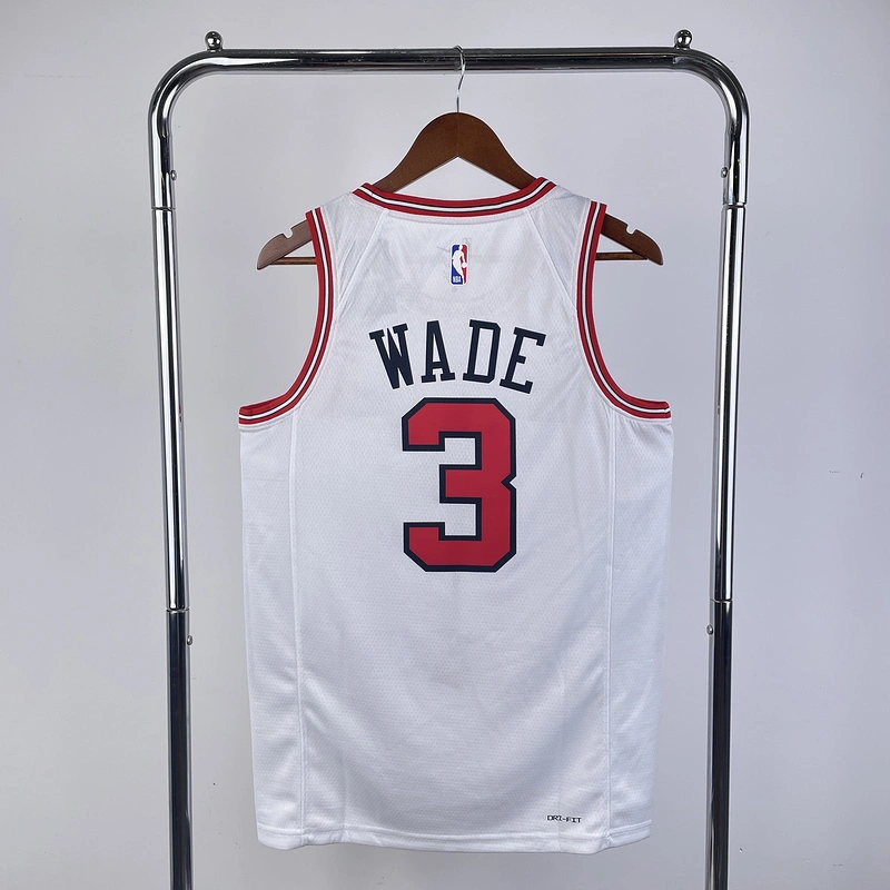 2023 NBA Chicago Bulls 3 WADE Basketball Jersey