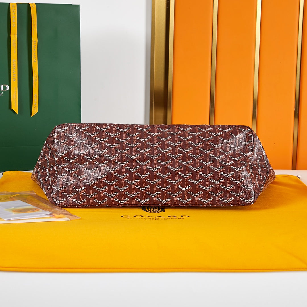 Goyard Saint Louis Pm 34Cm Burgundy Canvas Chevroches Calfskin