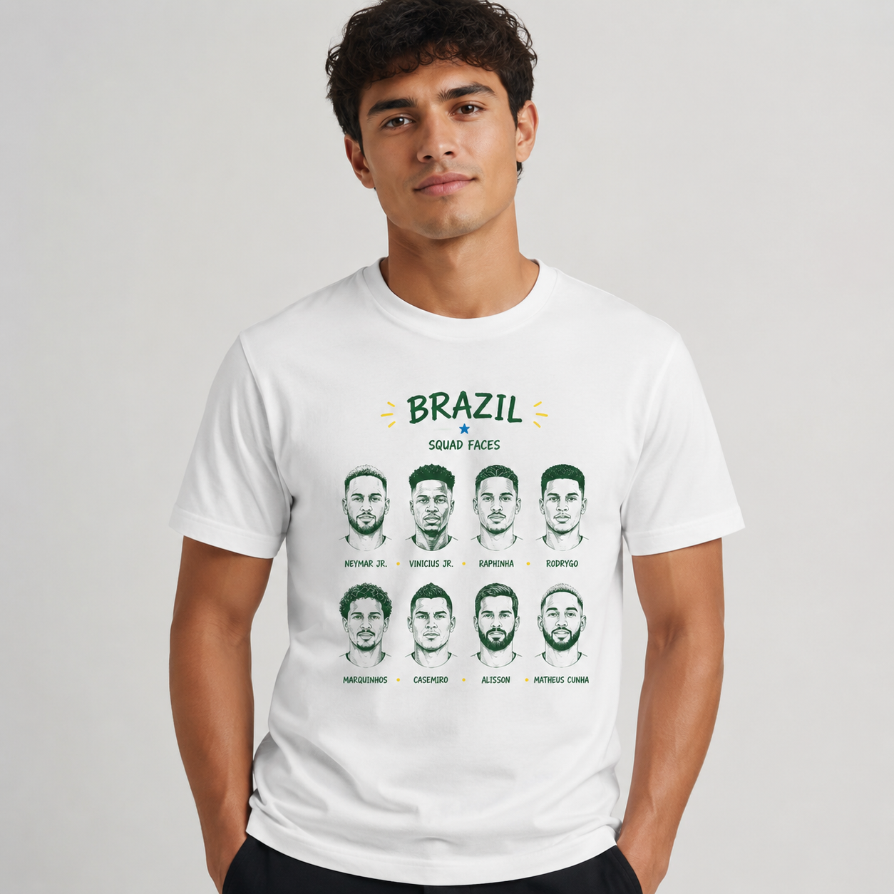 Brazilian Player Pure Cotton T-Shirt – Limited-Time Offer