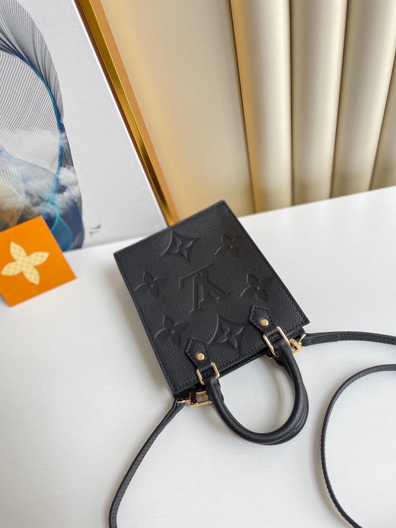 Louis Vuitton Petit Sac Plat 17Cm Black
