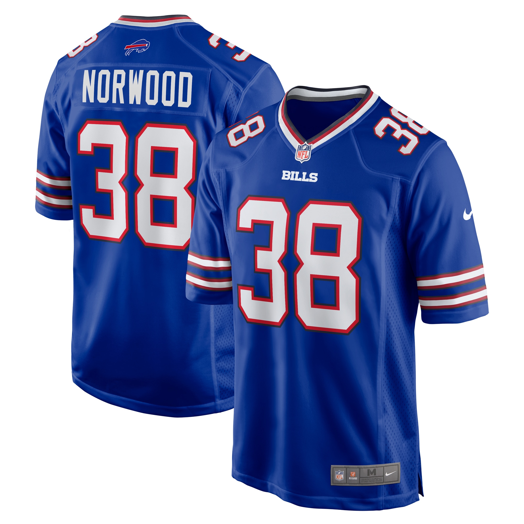 Tre Norwood Buffalo Bills Nike Team Game Jersey -  Royal