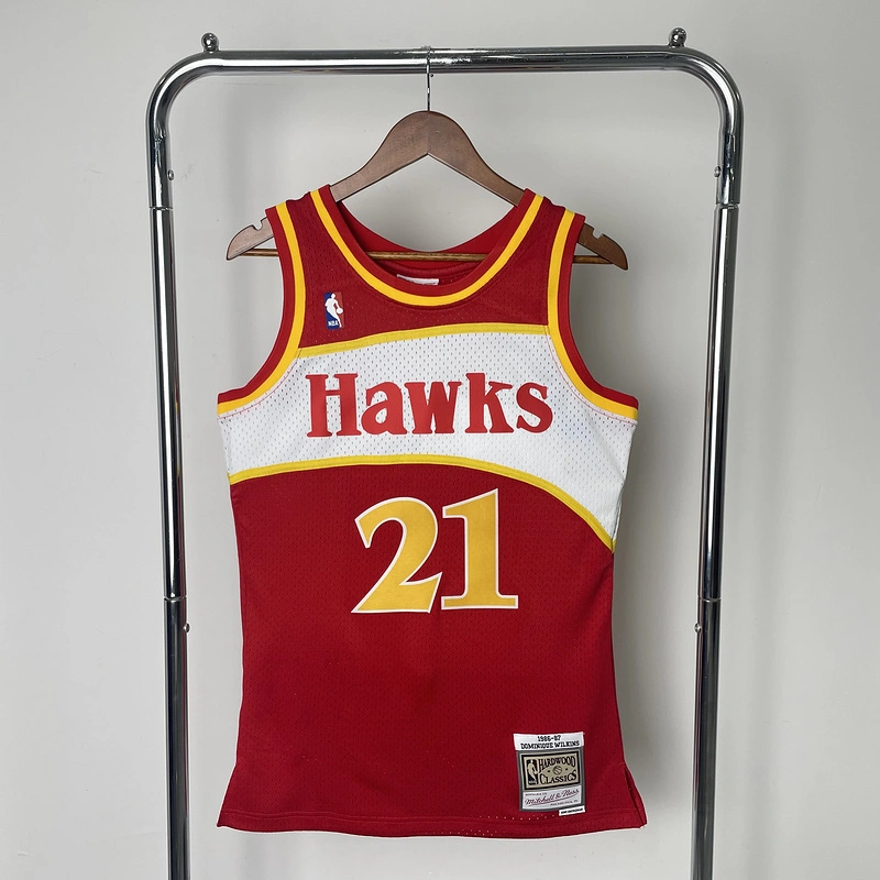 1986-87 NBA Atlanta Hawks (21 WILKINS) Basketball Jersey