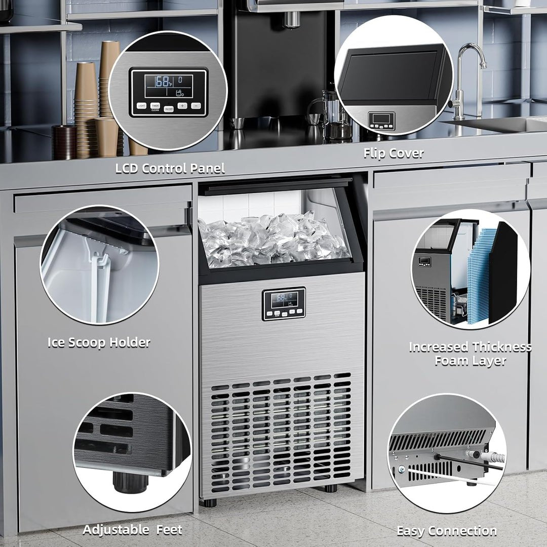 🔥clearance sale🔥 100LBS/200LBS/265LBS  Freestanding Commercial Ice Maker