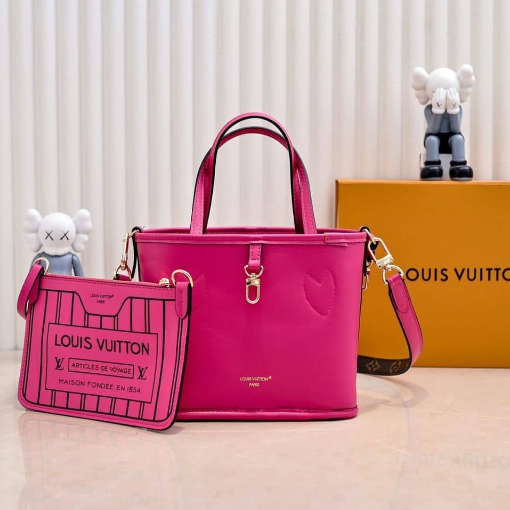 Louis Vuitton Neverfull Bandoulière Inside Out BB Monogram Rose 20Cm M12106