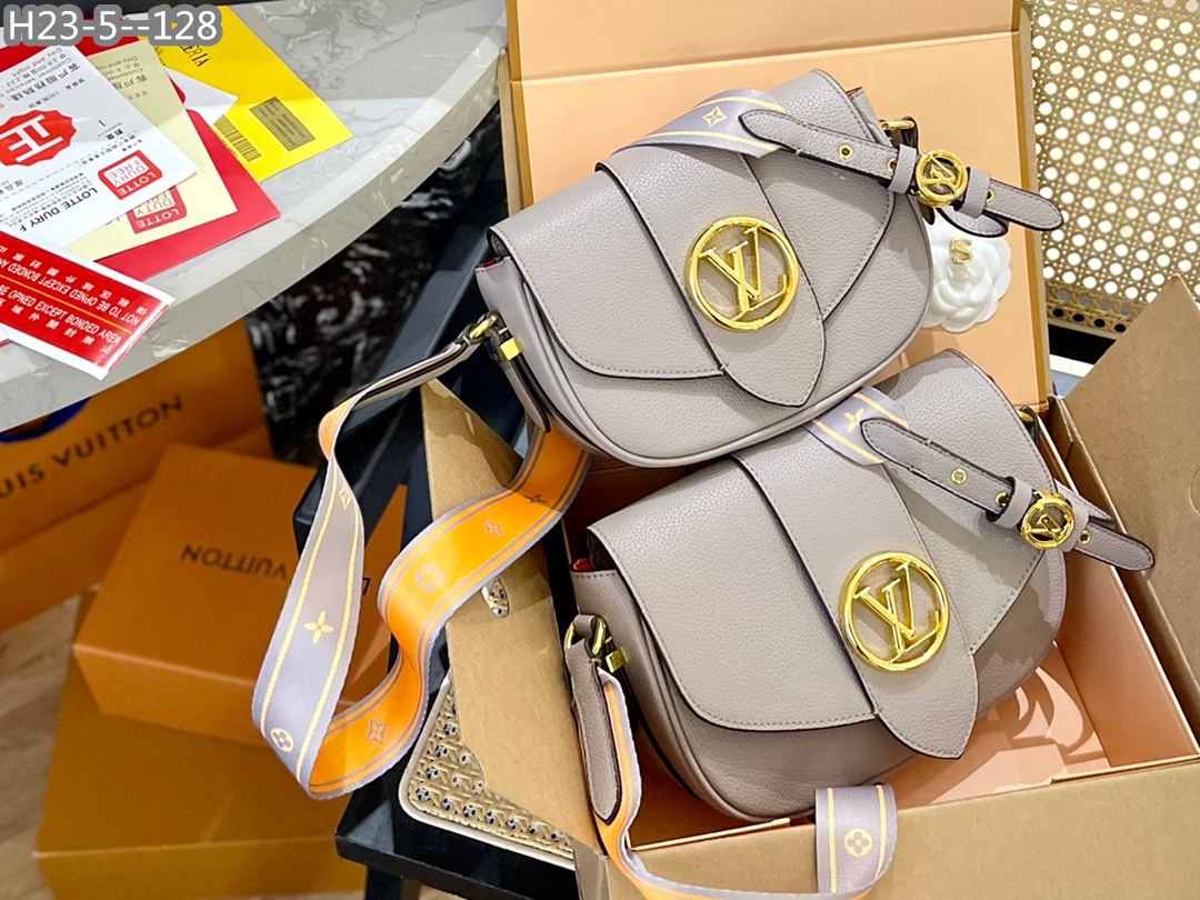 Louis Vuitton Pont 9 Soft Pm Gray 20Cm M58728