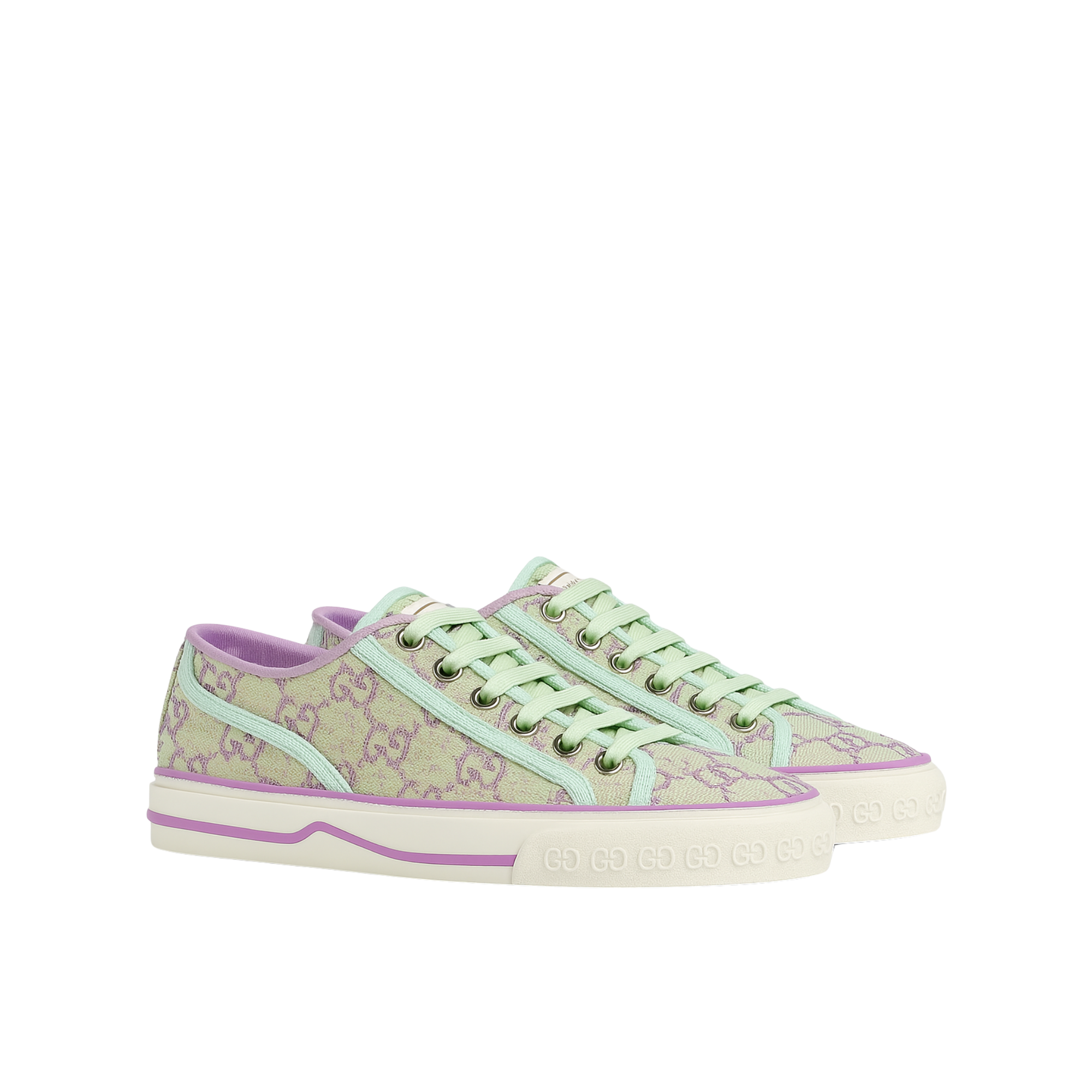 Gucci Tennis 1977 Sneaker Green And Lilac 782359 Fabzz 8641