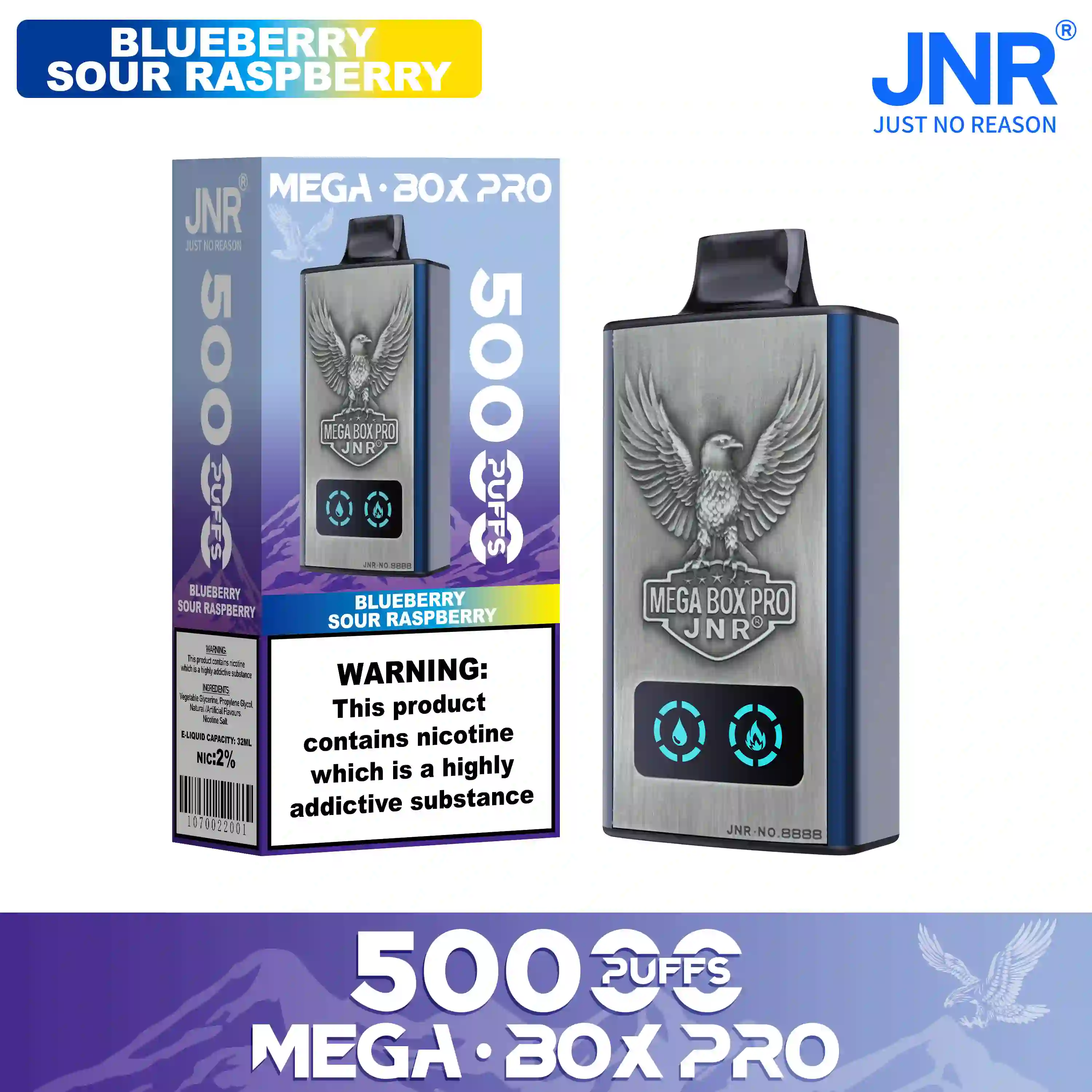 JNR Mega Box Pro 50000 Puffs Disposable Vape