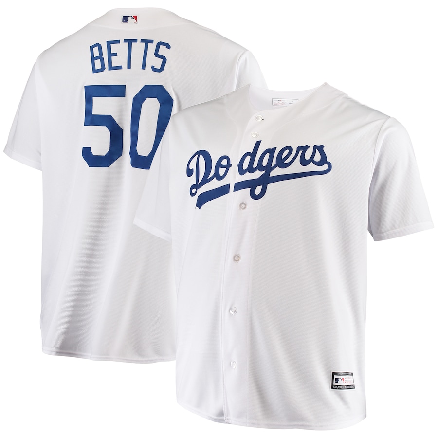 Mookie Betts Los Angeles Dodgers Big&Tall Player Jersey White