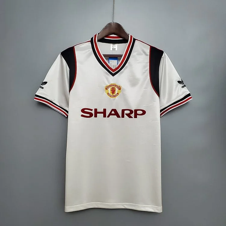 Retro 1985 Manchester United white Football jersey retro