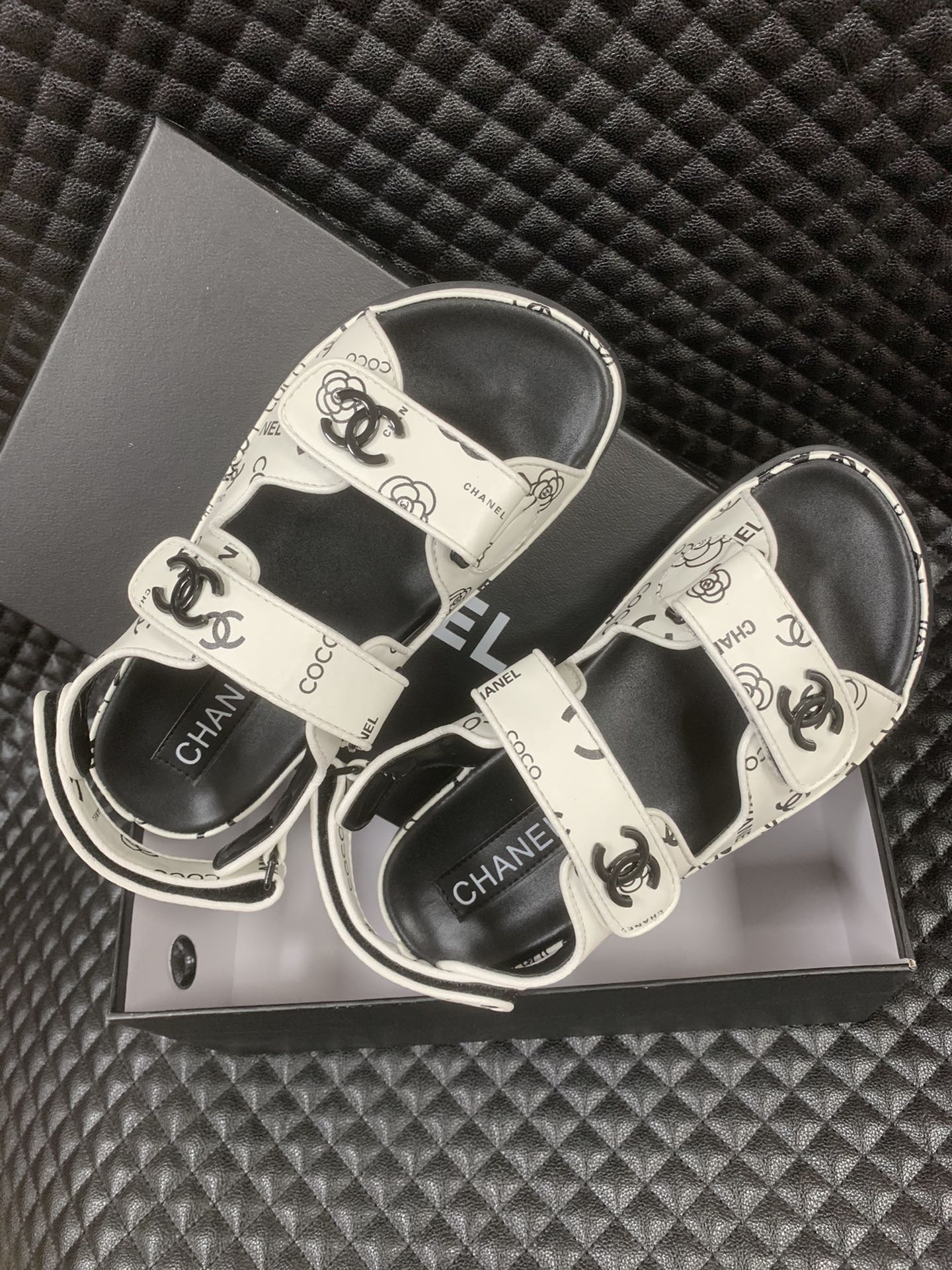 Chanel Dad Slingback Sandals 23P Camelia Cc Logo
