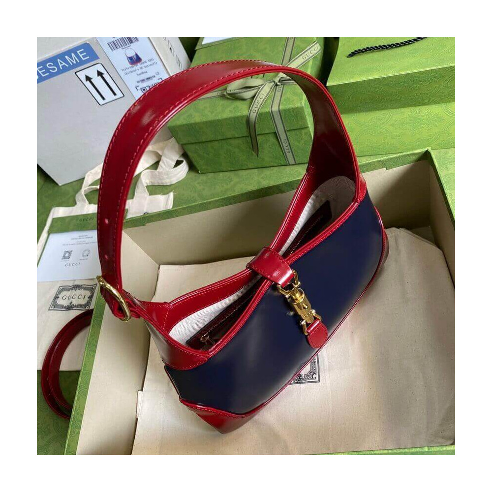 Gucci Jackie 1961 Small Shoulder Bag in Navy Leather 28cm