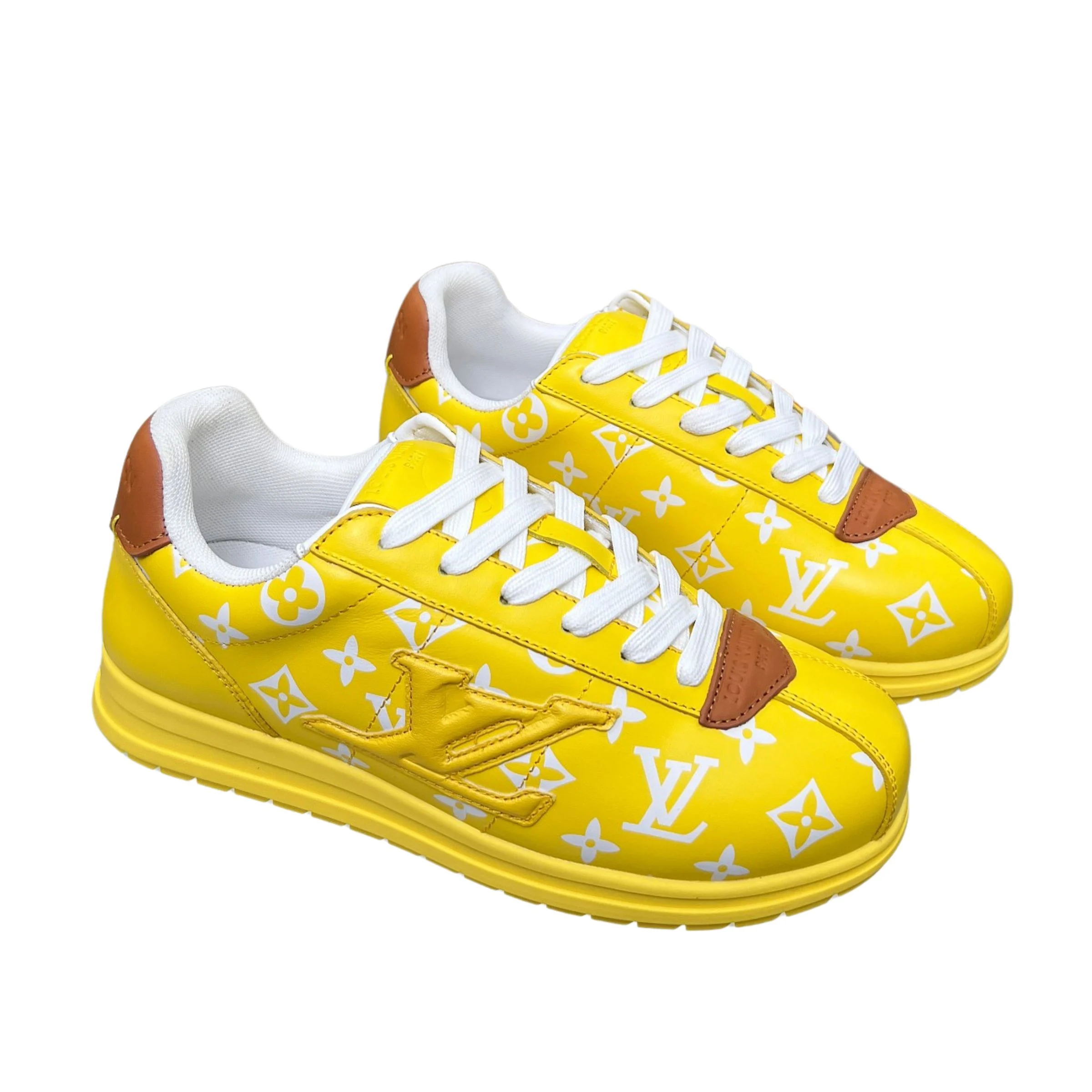 Louis Vuitton LV Trainer Sneaker Yellow Monogram – Leather – Women’s Shoes