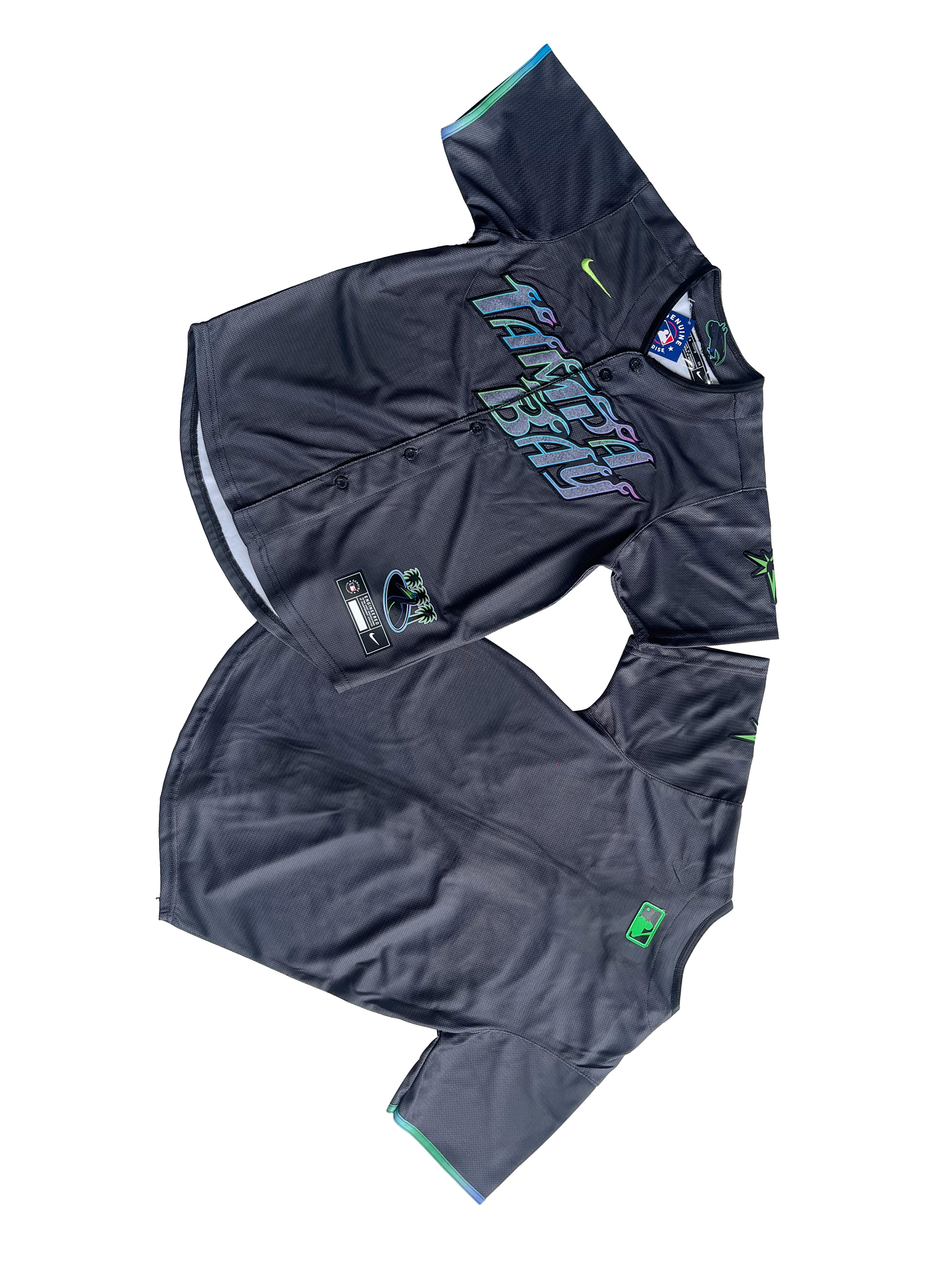 KID Youth  Charcoal Tampa Bay Rays 2024 City Connect Limited Jersey