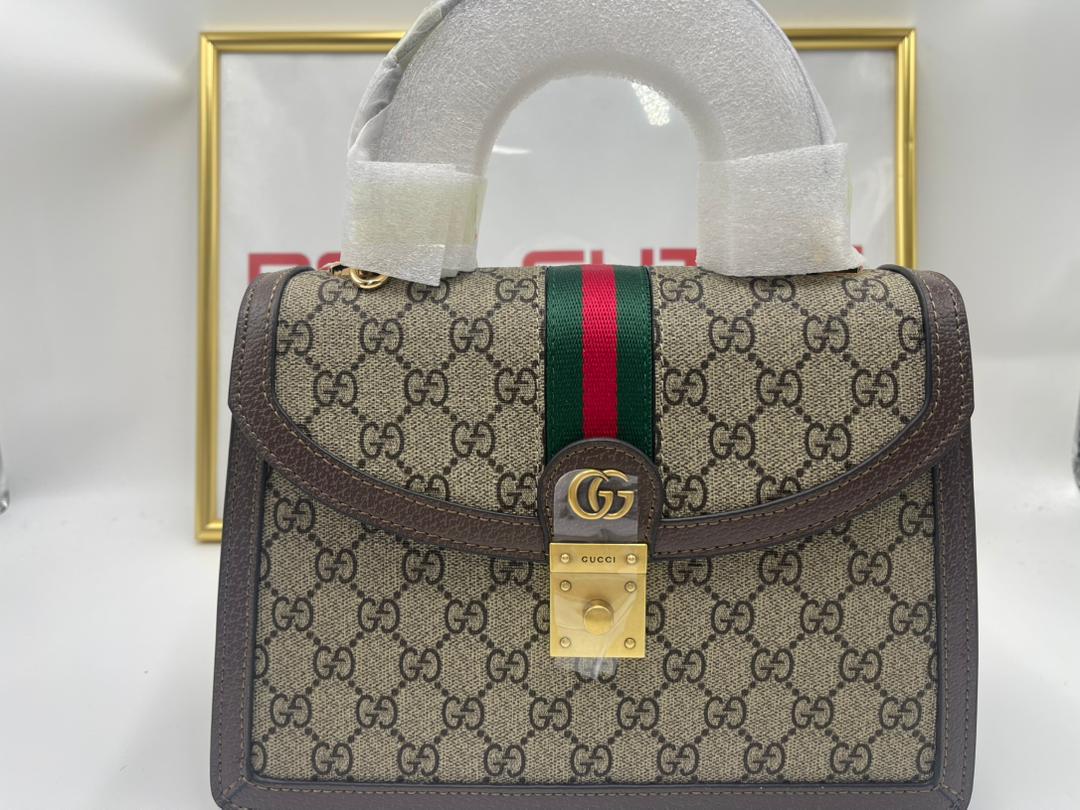Gucci Ophidia Small Top Handle Bag With Web