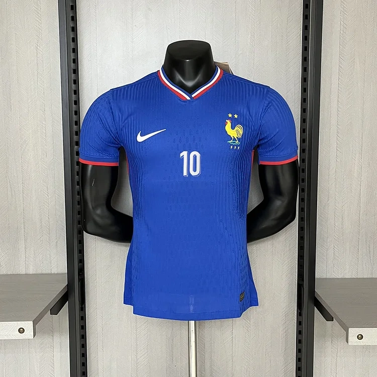 Player 2024-25 France Home CAMAVINGA GRIEZMANN GIROUD MBAPPE DEMBELE T. HERNANDEZ Football jersey