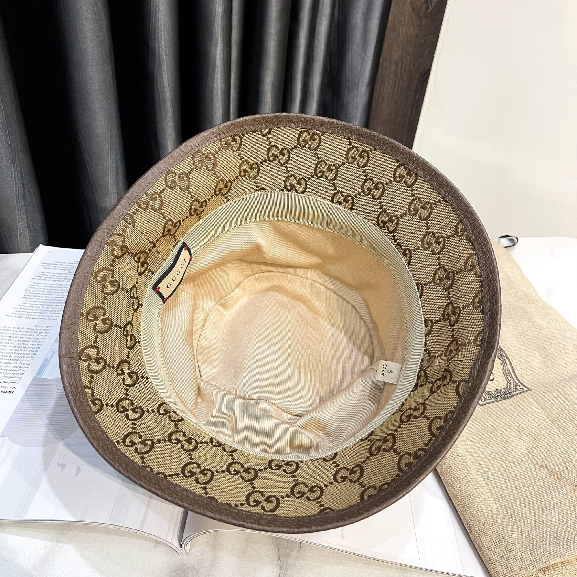 Gucci GG Canvas Bucket Hat Beige Brown
