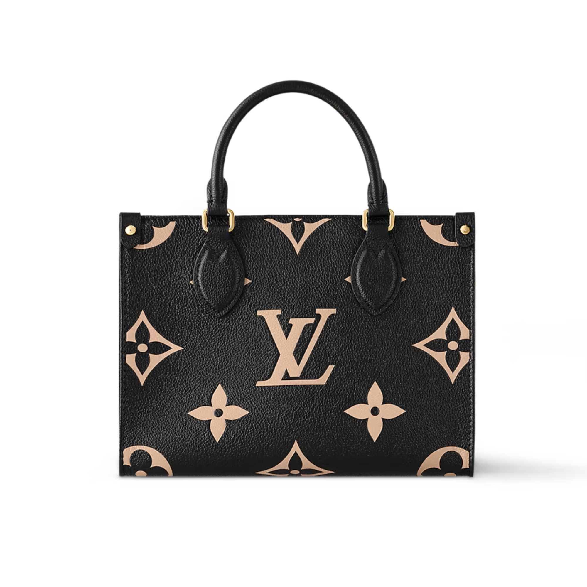 Louis Vuitton OnTheGo PM Bicolor Monogram Empreinte Leather M45659 Black 25cm