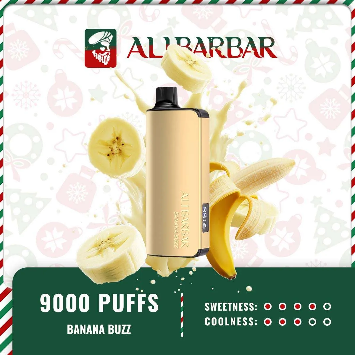 Alibarbar Ingot 9000 Puffs – Banana Buzz Ice