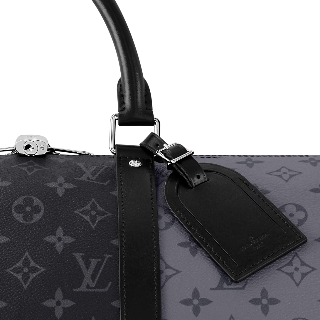 Louis Vuitton Keepall Bandouliere Monogram Eclipse Reverse 50 Gray 50cm M45392