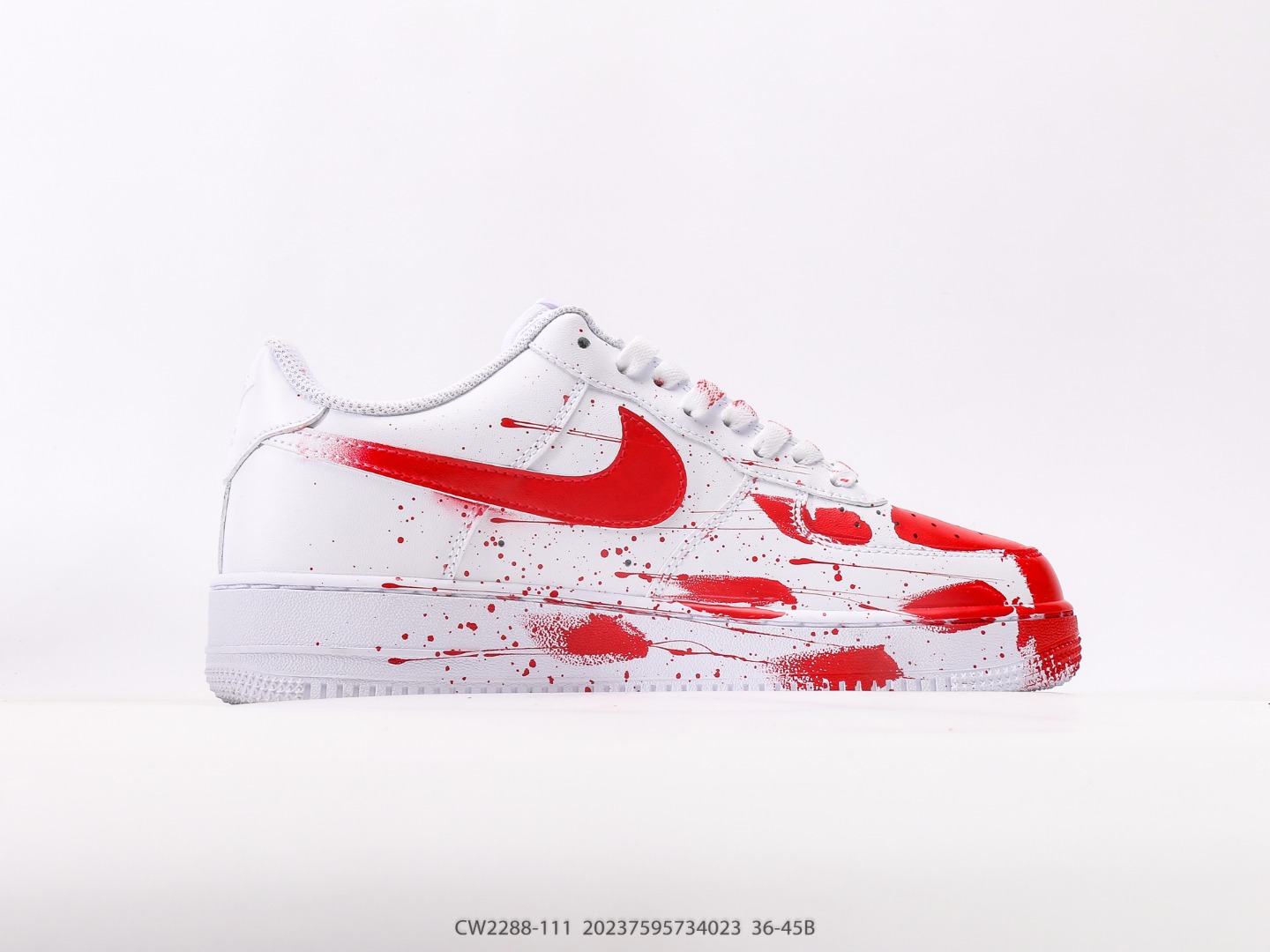 Nike Air Force 1 Low Red Splash Custom