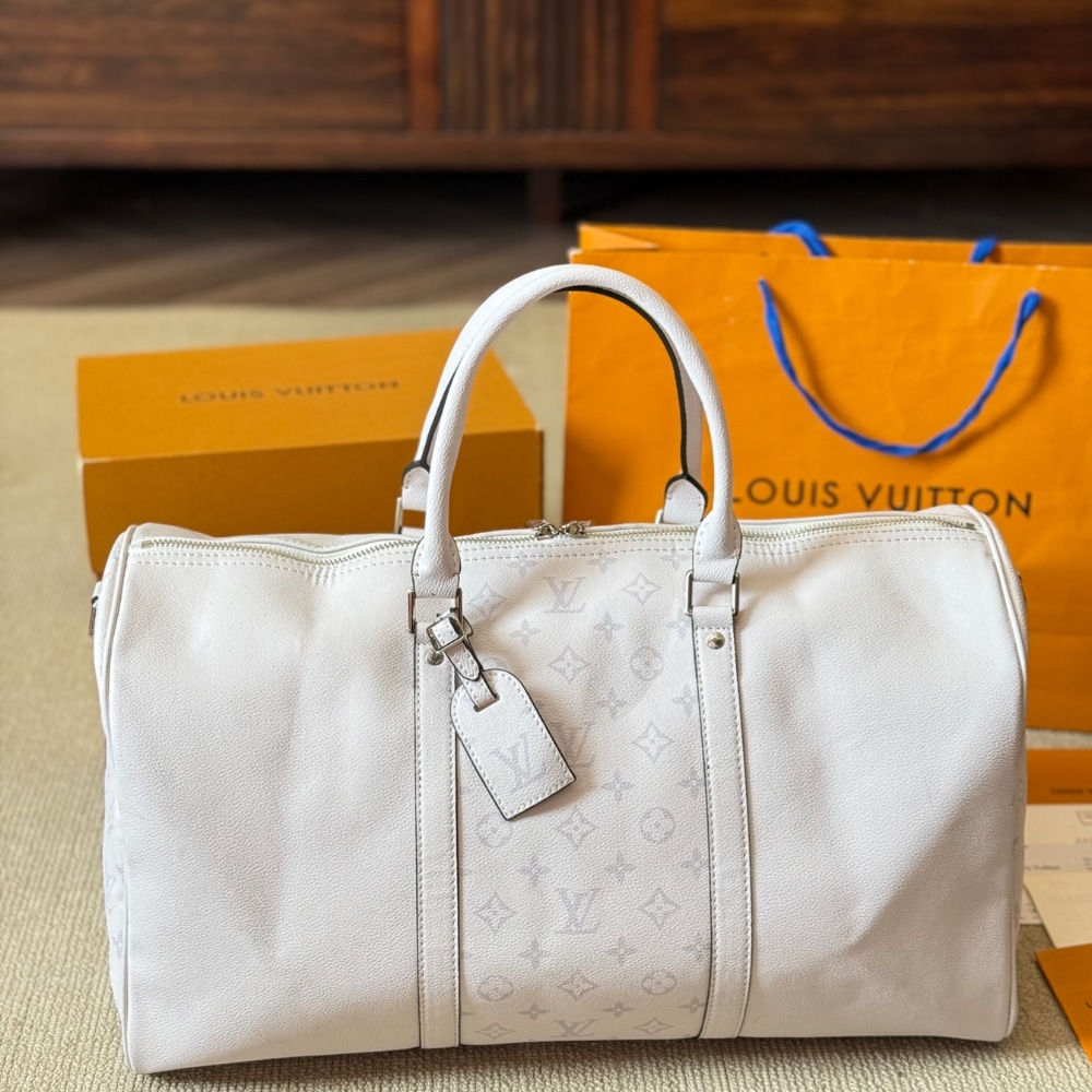 Louis Vuitton Keepall Bandouliere Optical White 40cm M30885
