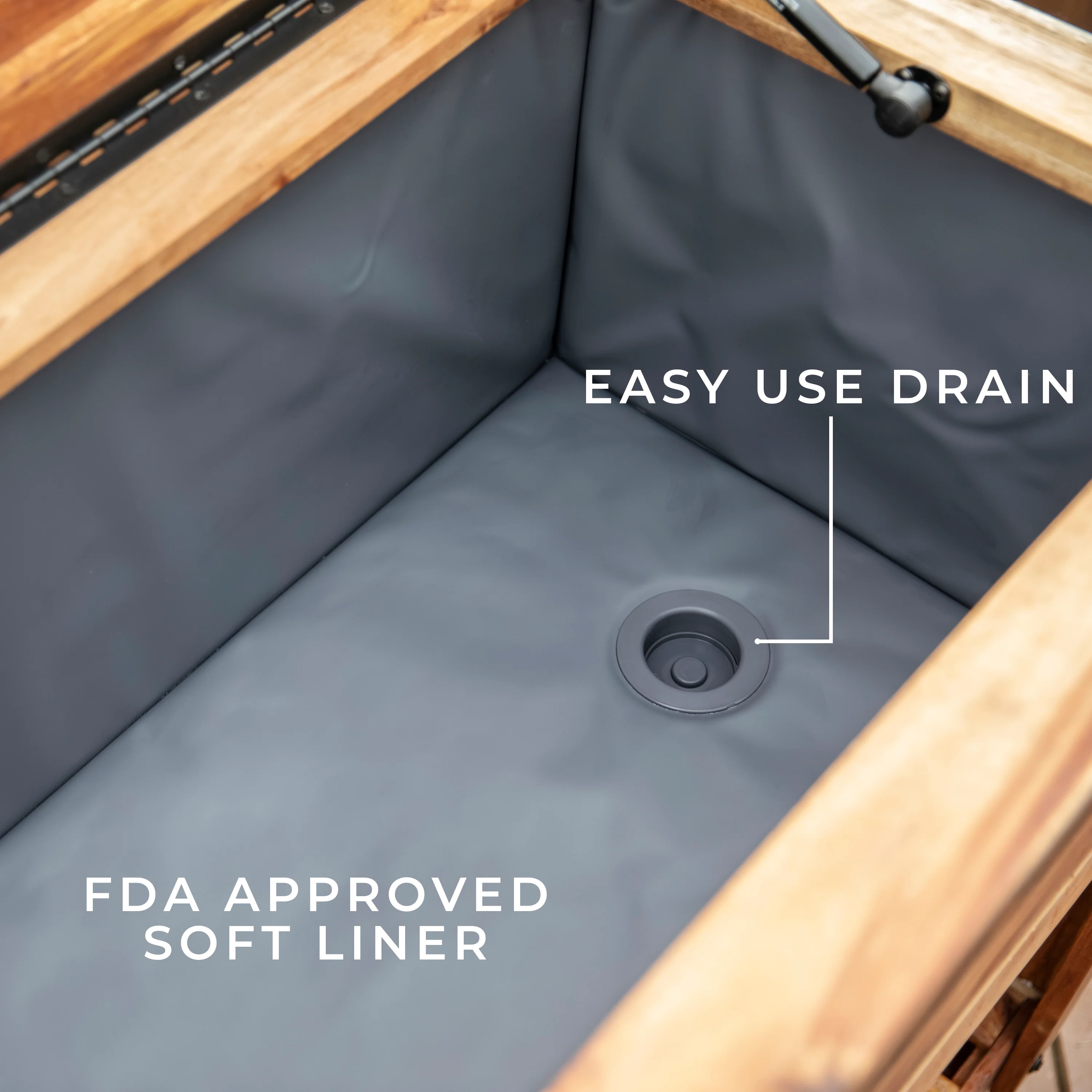 100 Quart Patio Cooler - Acacia