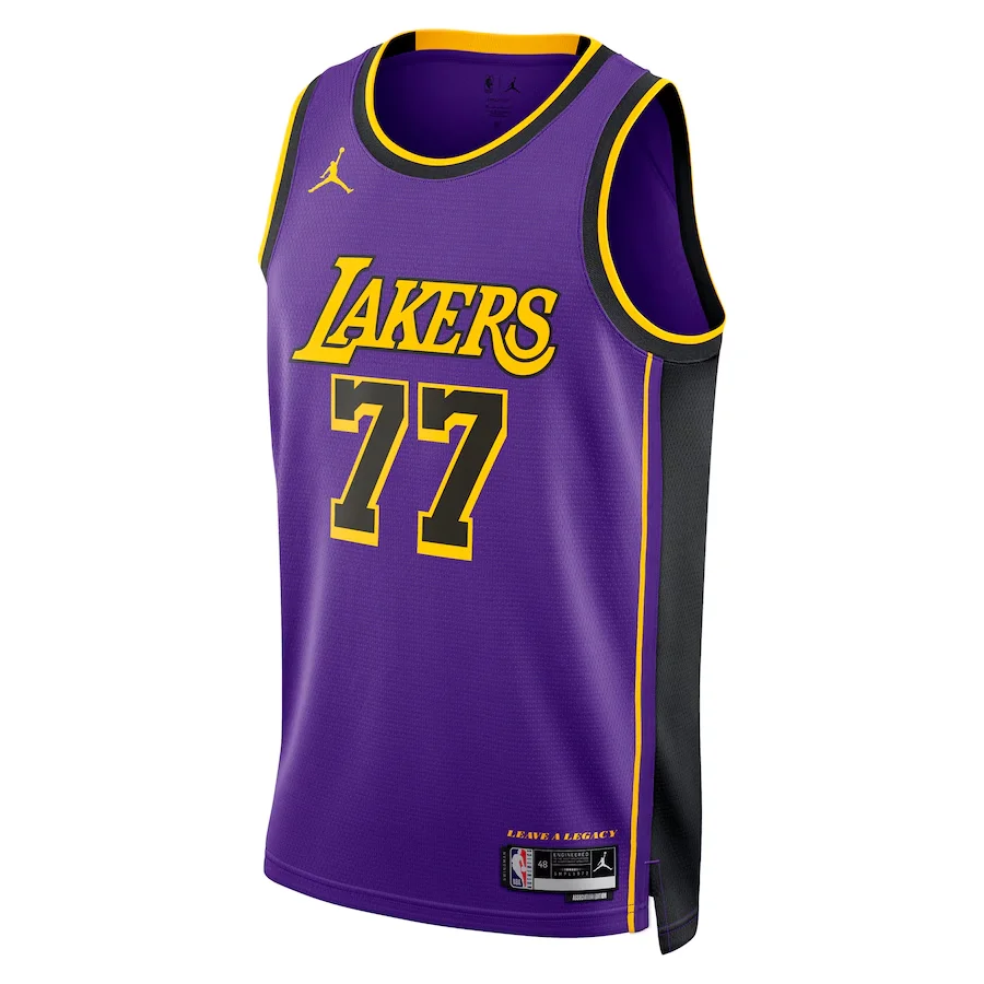 Los Angeles Lakers Jordan Brand Statement Edition Swingman Jersey-Purple-Luka Doncic