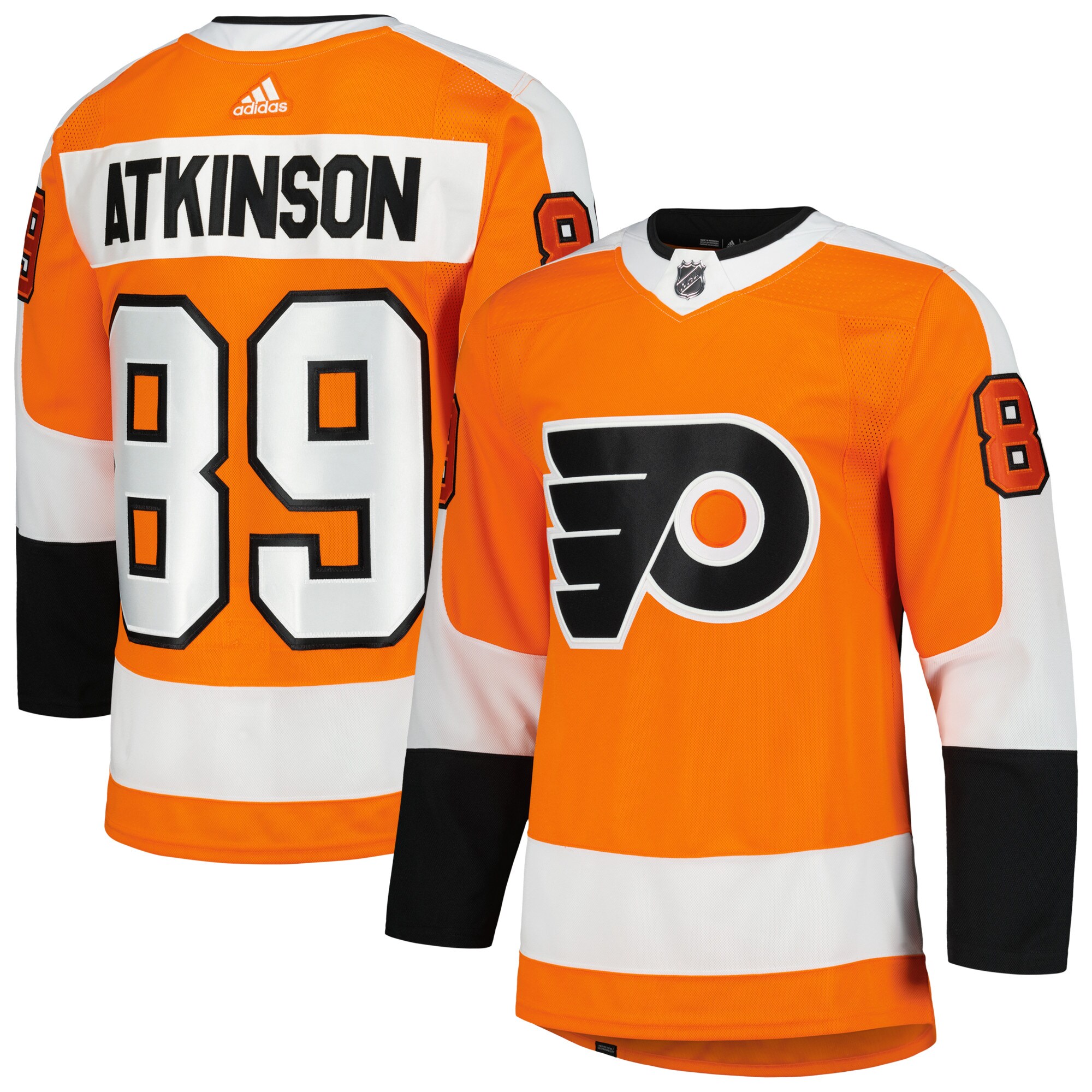 Cam Atkinson Philadelphia Flyers adidas Home Primegreen Authentic Pro Player Jersey – Orange