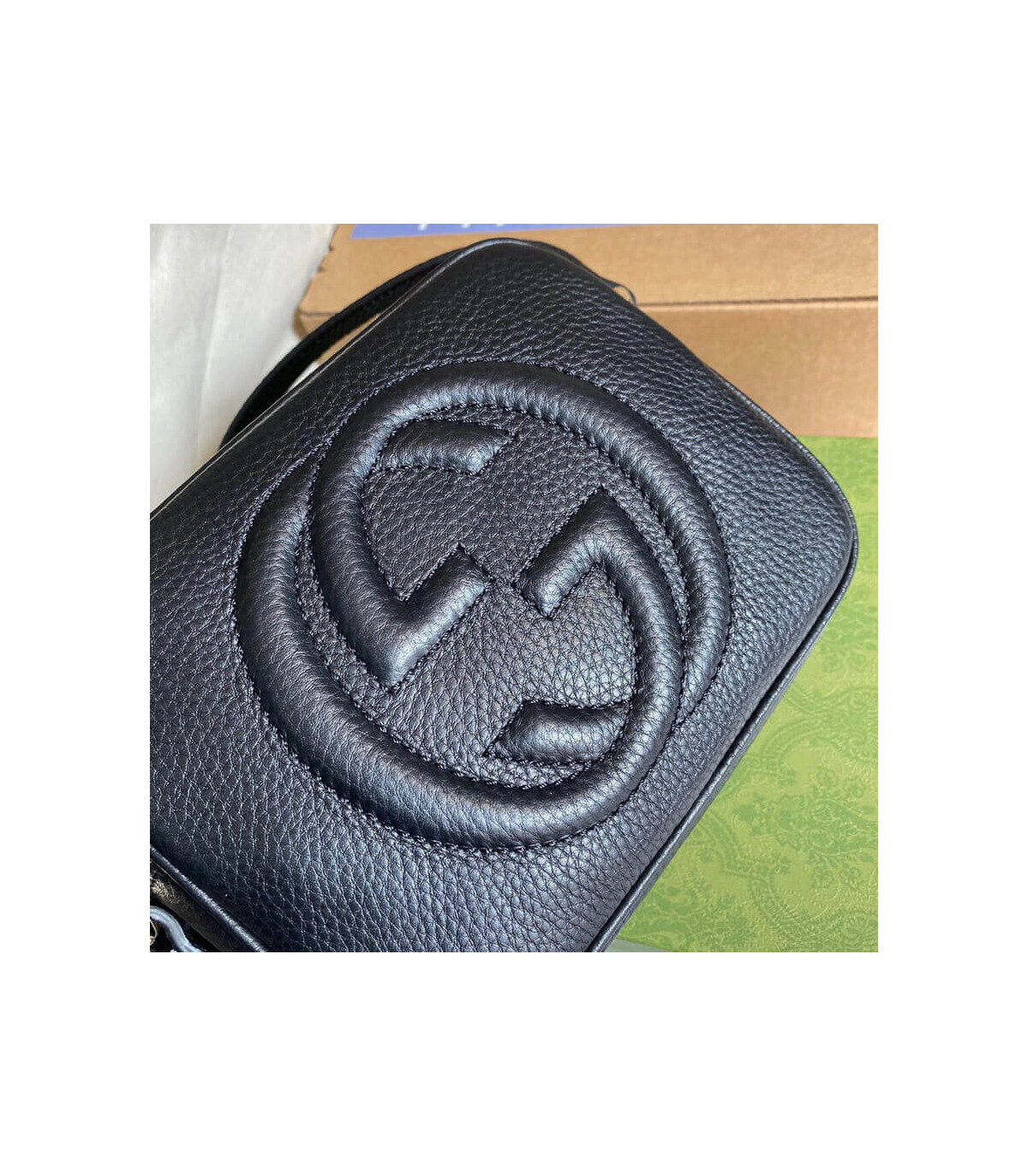 Gucci Soho Small Leather Disco Bag Black
