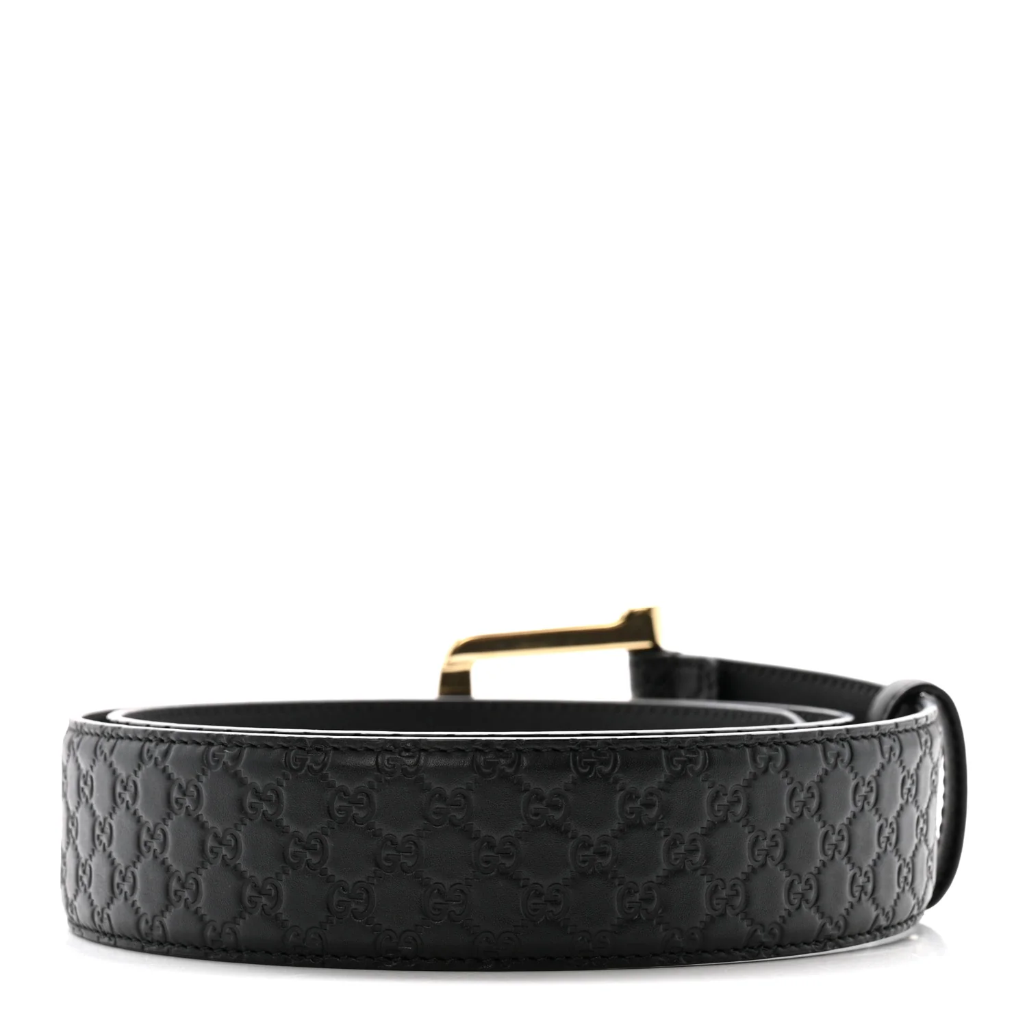 Soft Microguccissima Margaux Calfskin Belt 90 36 Black