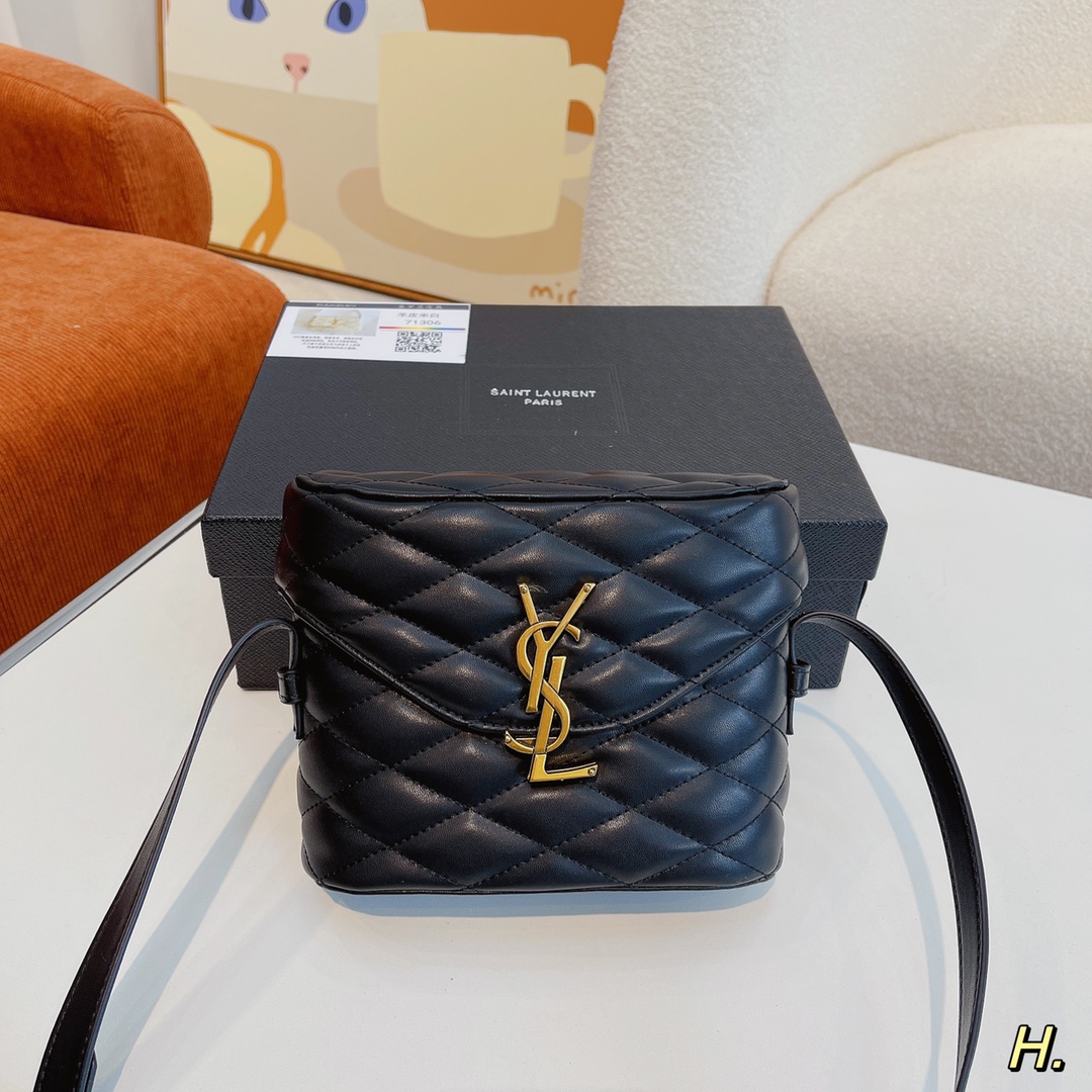 Saint Laurent Women’S June Box Bag Black 19Cm