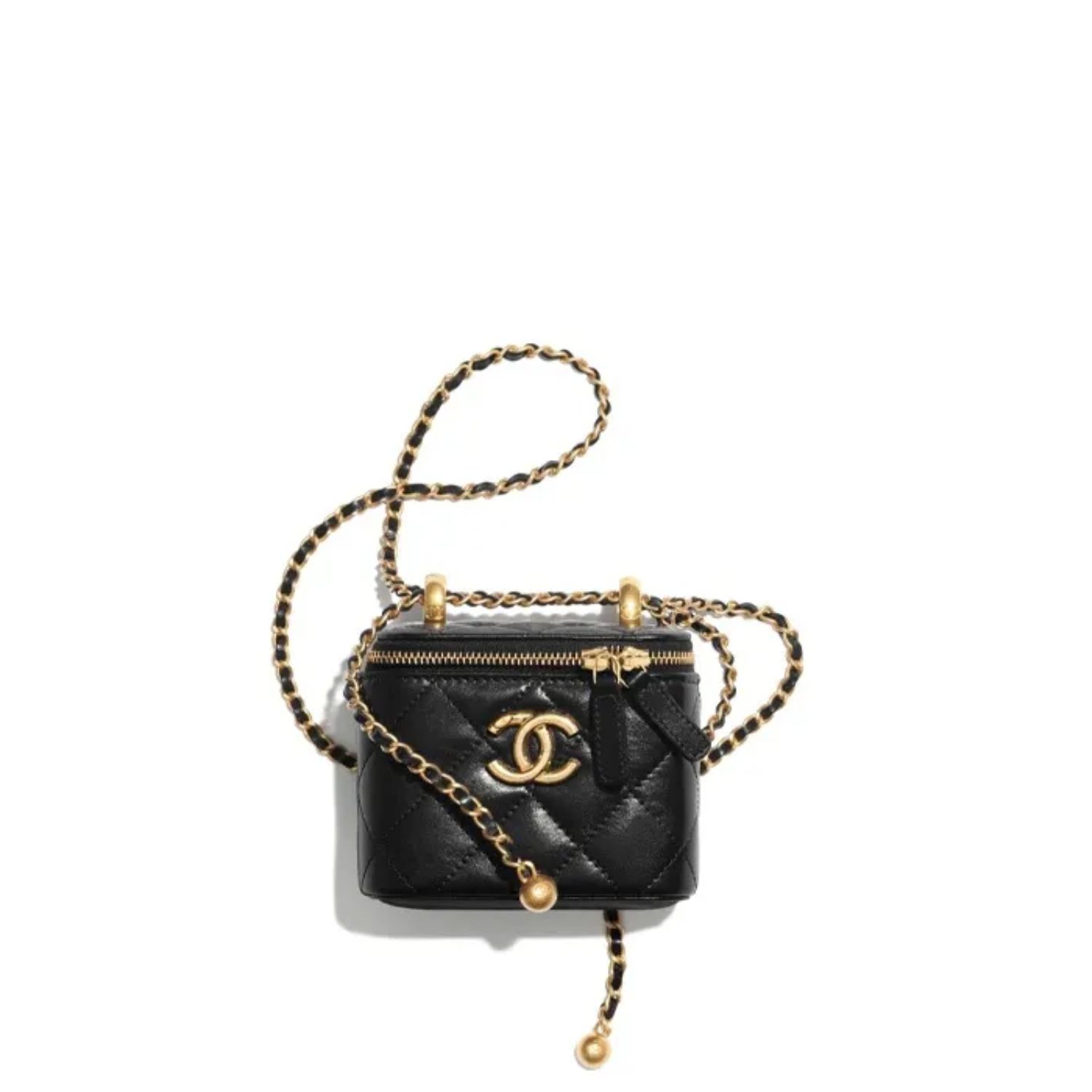 Chanel Small Vanity With Chain Black 12Cm/ 4.7in