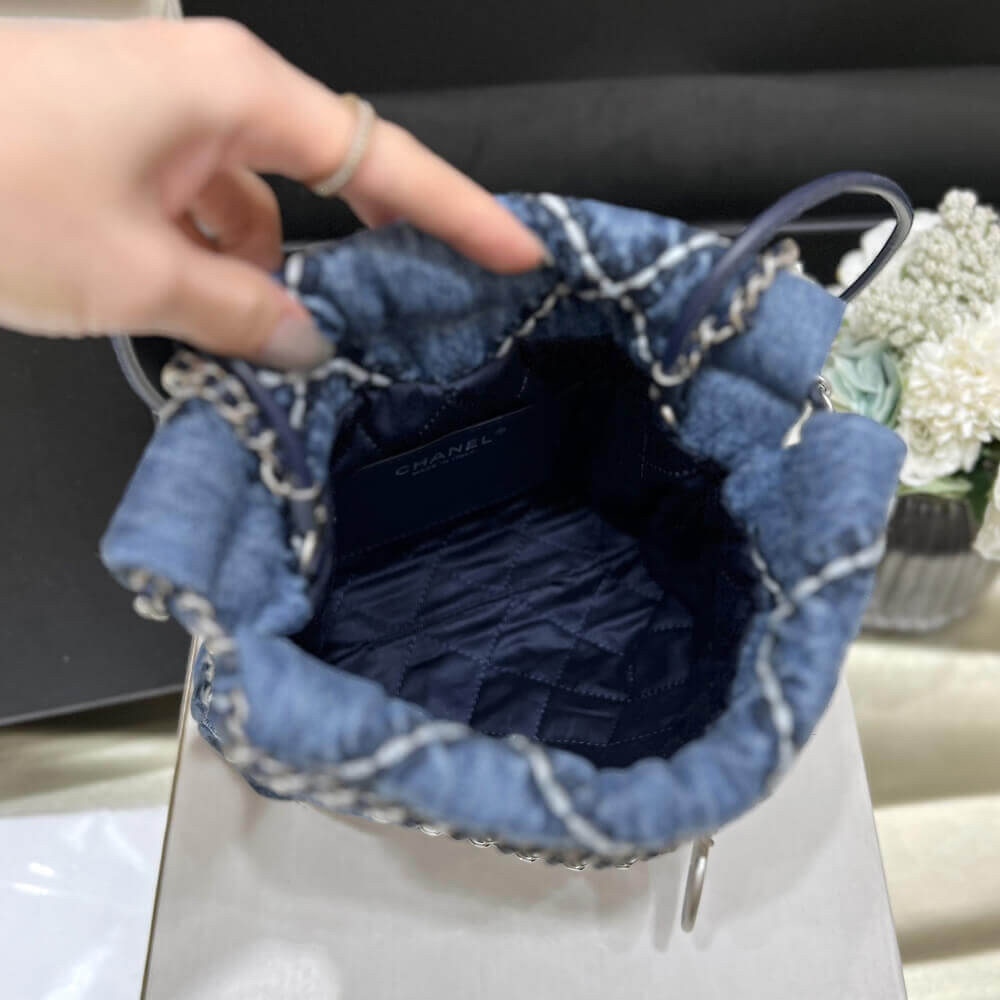 Chanel 22 Mini Handbag in Stitched Denim
