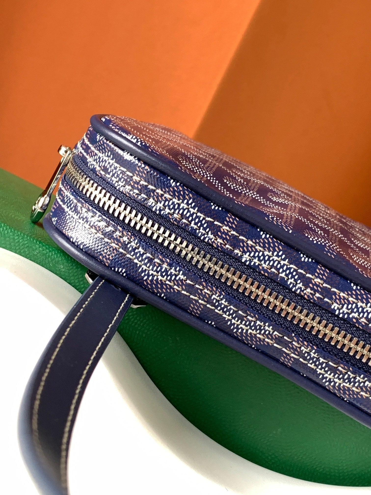 Goyard Yona Bag Coated MM 21Cm Navy Blue Canvas