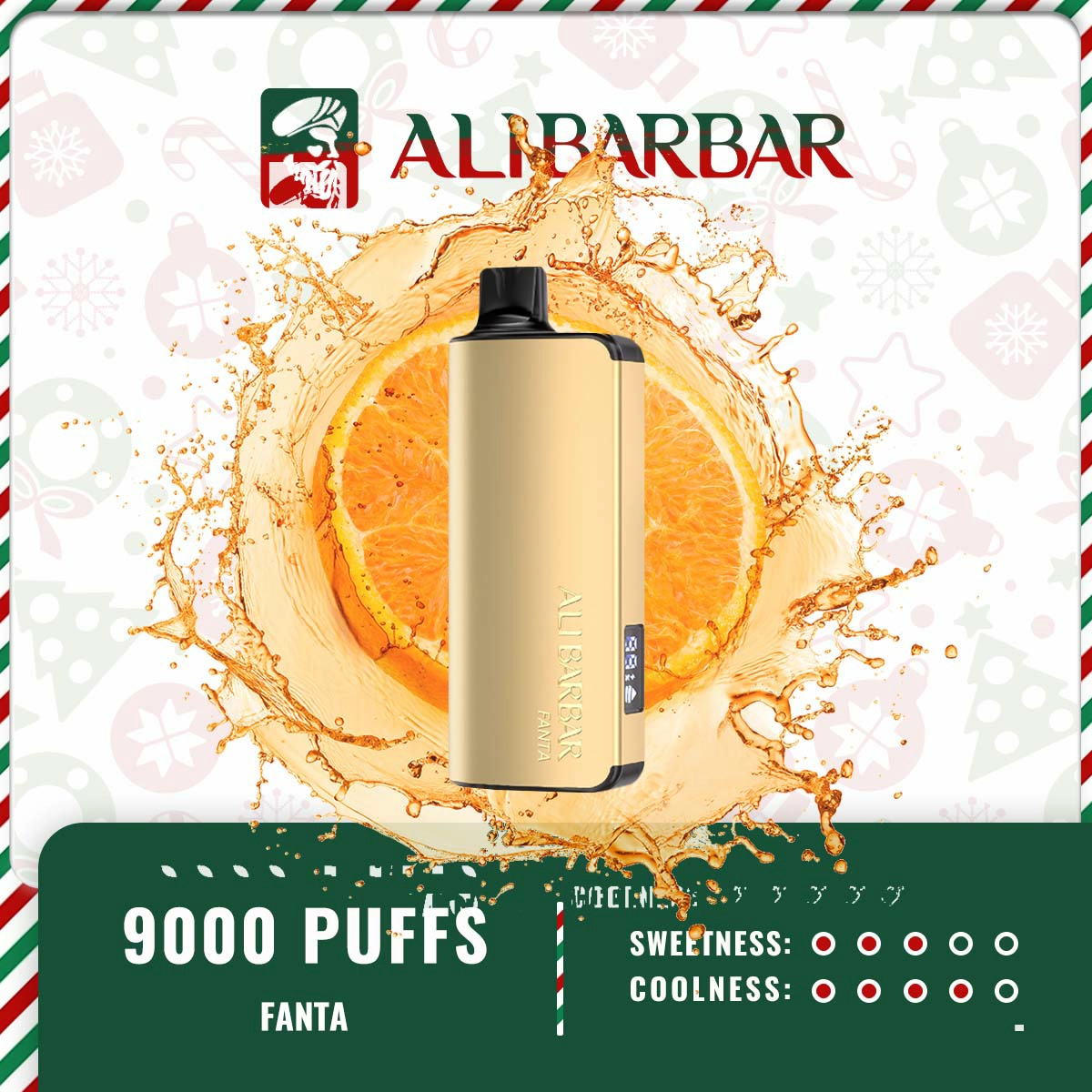 Alibarbar Ingot 9000 Puffs – Fanta Ice