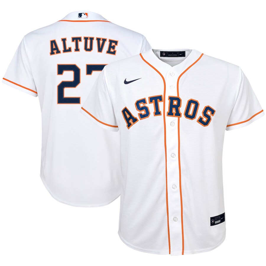 Jose Altuve Houston Astros Youth Alternate Player Jersey White
