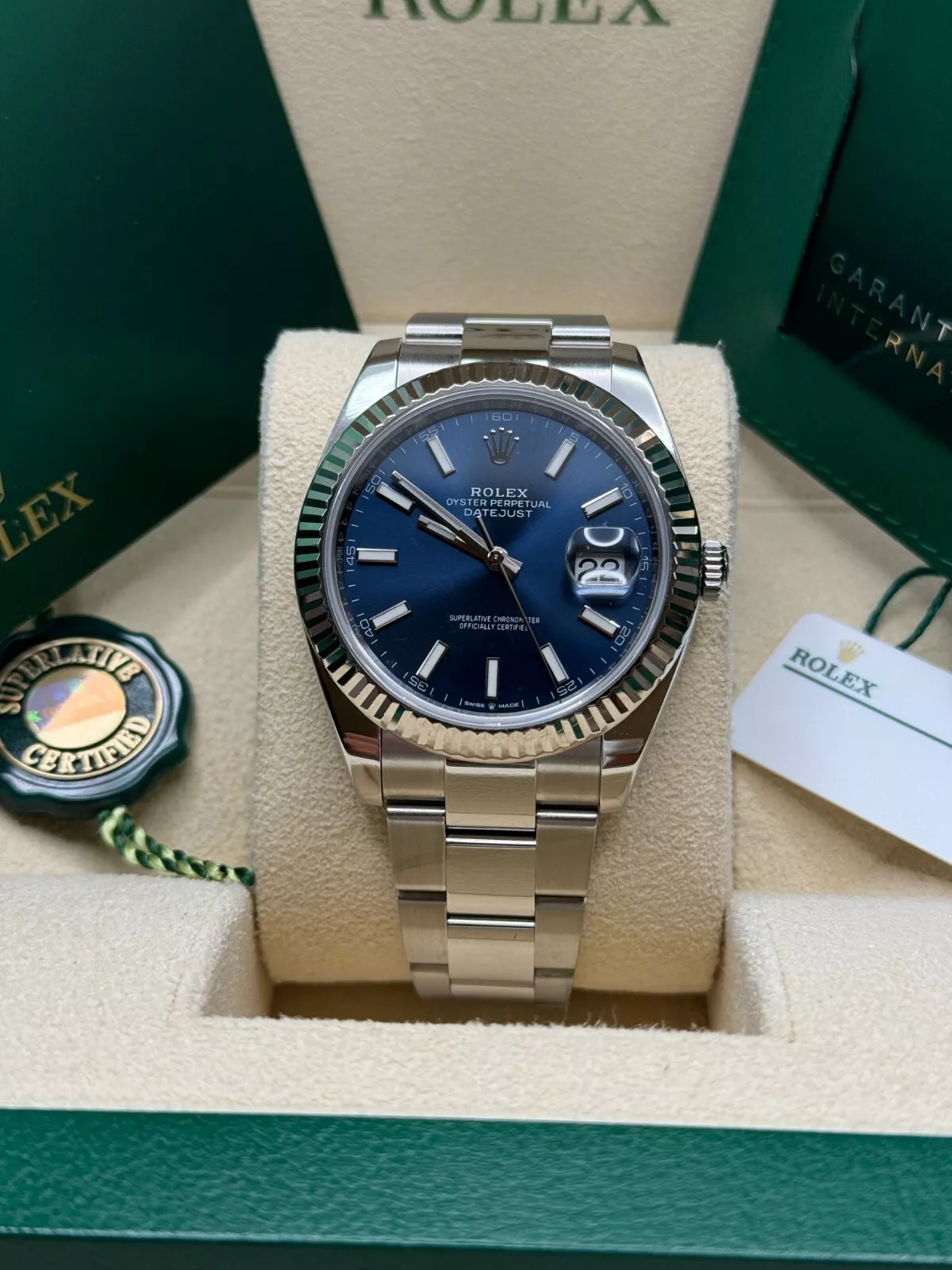 【Super Clone】RLX  Datejust 41mm 126334 Blue Index Oyster Stainless Steel Men’s Watch
