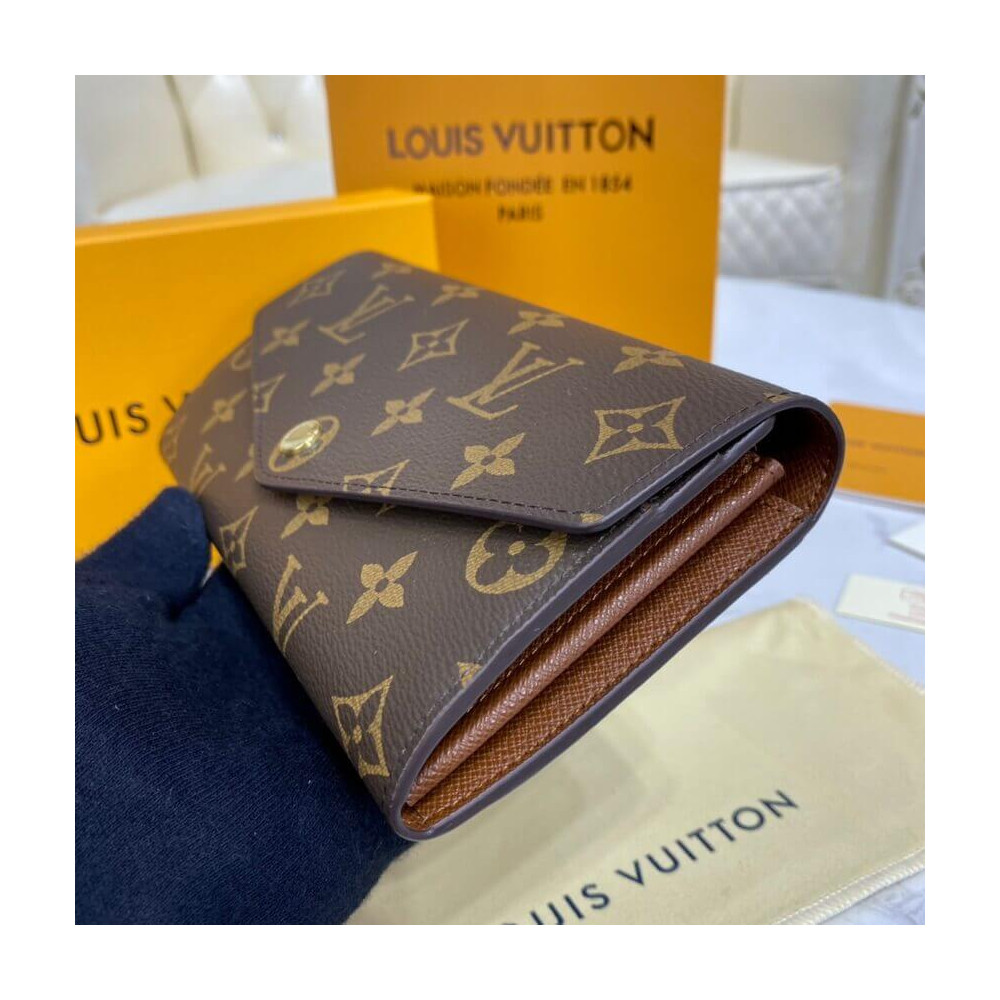 Louis Vuitton Monogram Cavas Sarah Wallet Brown 19cm