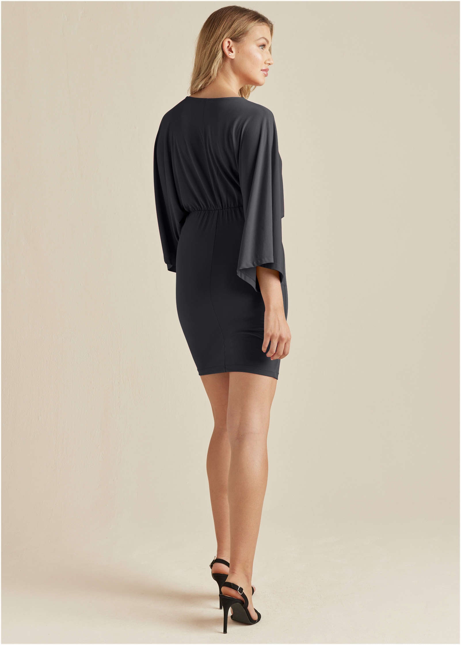 Tie Front Dress – Black